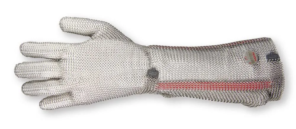 Guanti Niroflex, Tg. 8, in Acciaio inox, col. Rosso