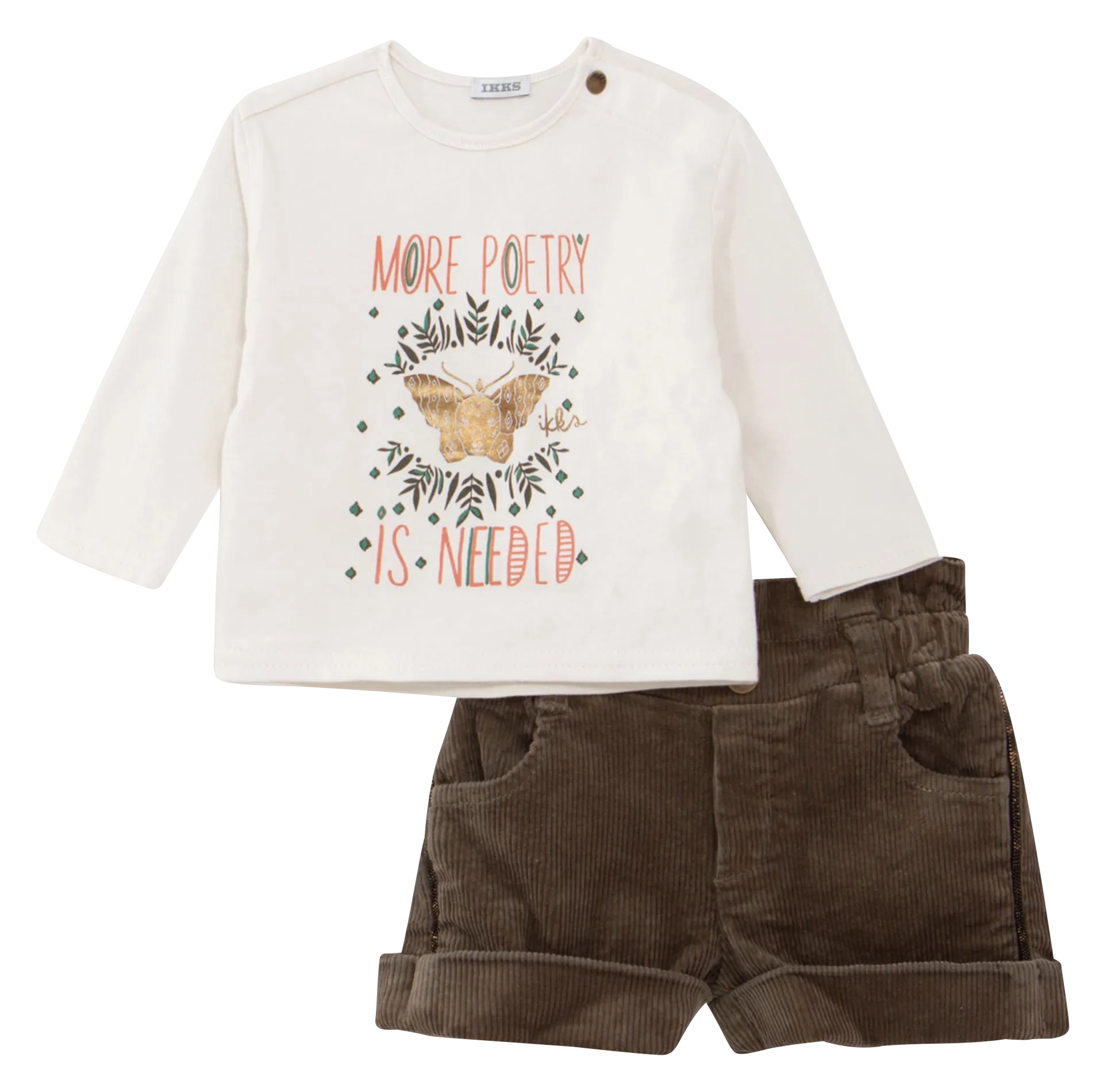  IKKS JUNIOR   Set 2-in-1 in misto cotone | Kaki