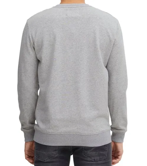 INDICODE IDForz maglia uomo girocollo in cotone pullover con grande stampa frontale 55582MM 913 Grigio