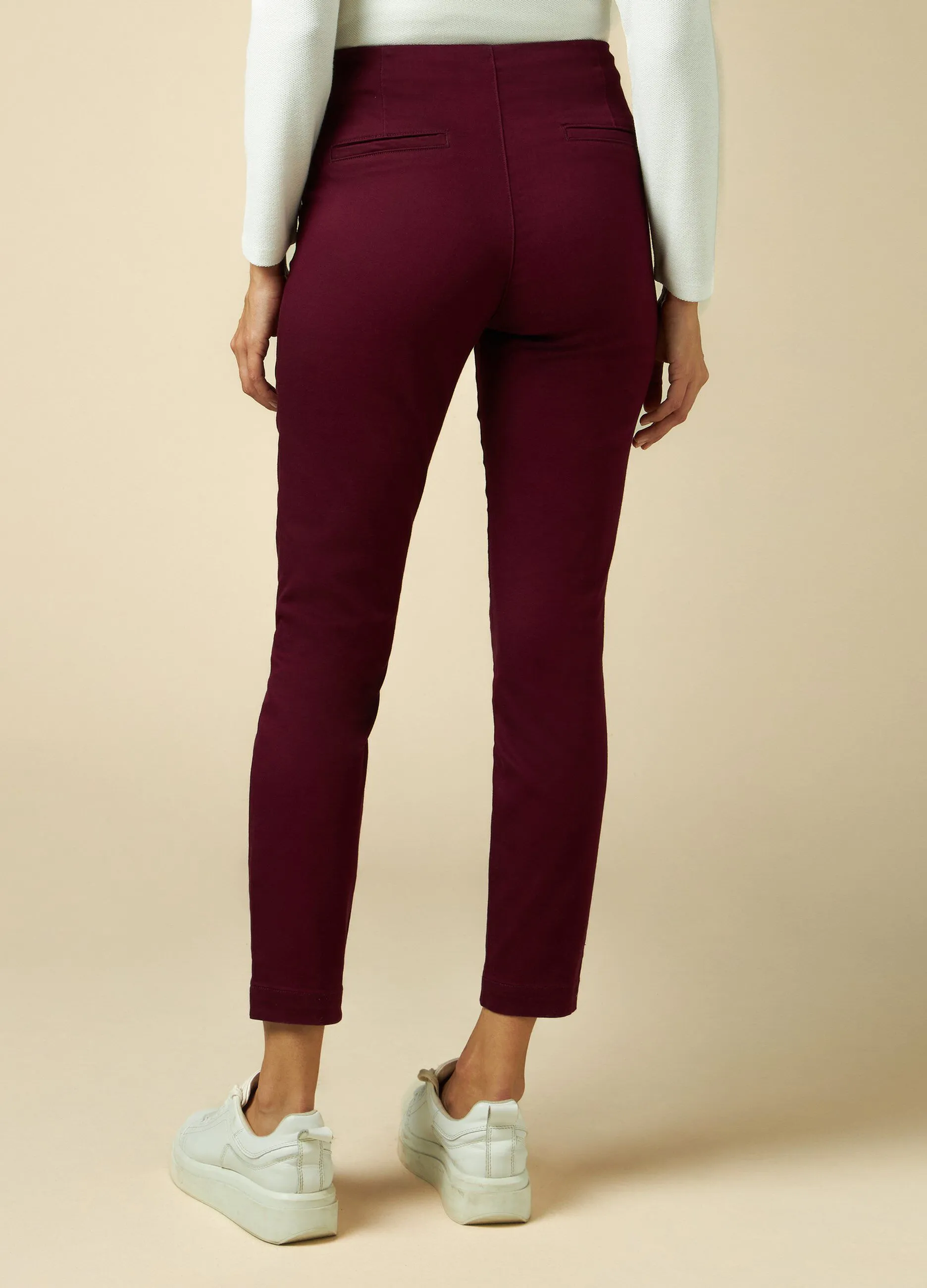 IWIE  Treggings in misto cotone con zip donna
