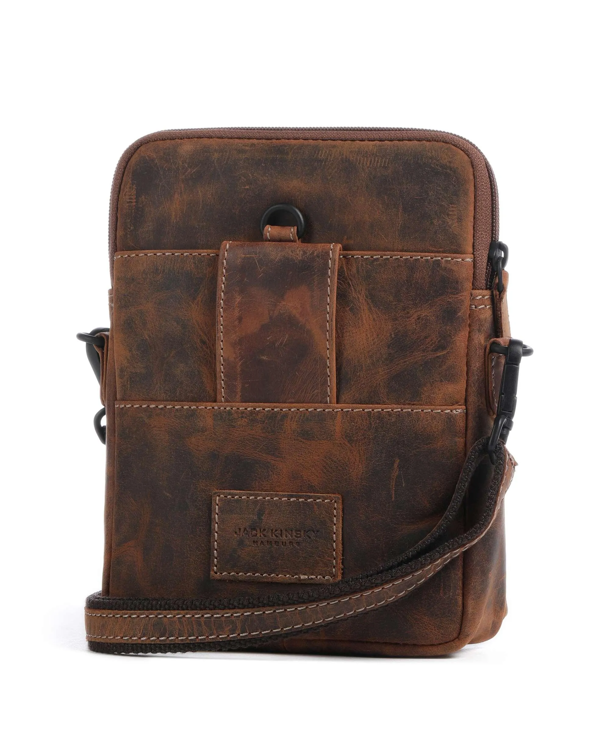  Jack Kinsky Baltimore 11 Borsa a tracolla pelle cognac  