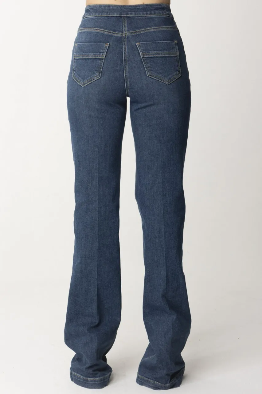 Jeans a palazzo con bottoni Blue vintage