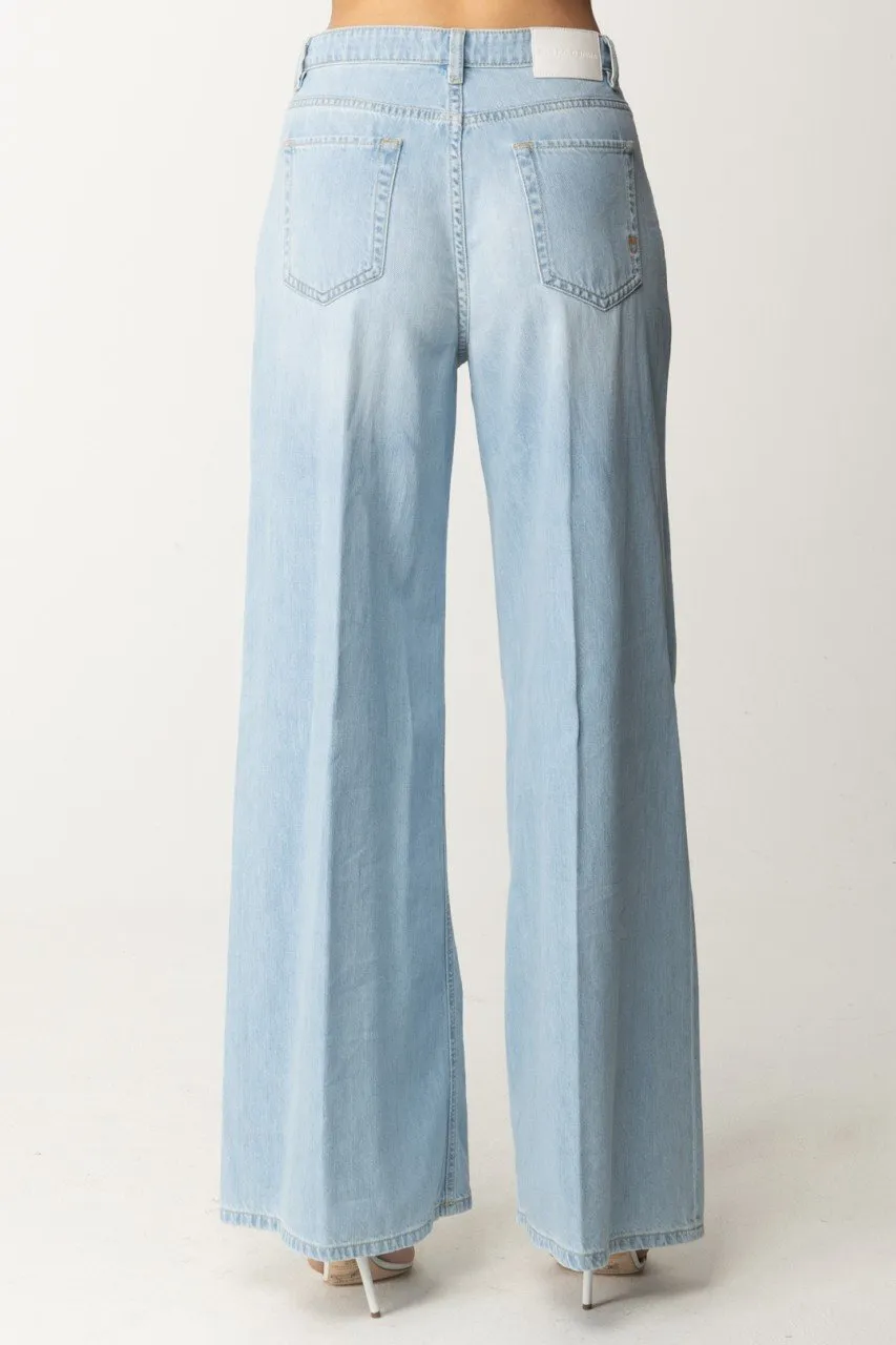 Jeans a palazzo lavaggio chiaro LAVAGGIO BLEACH CHIARO