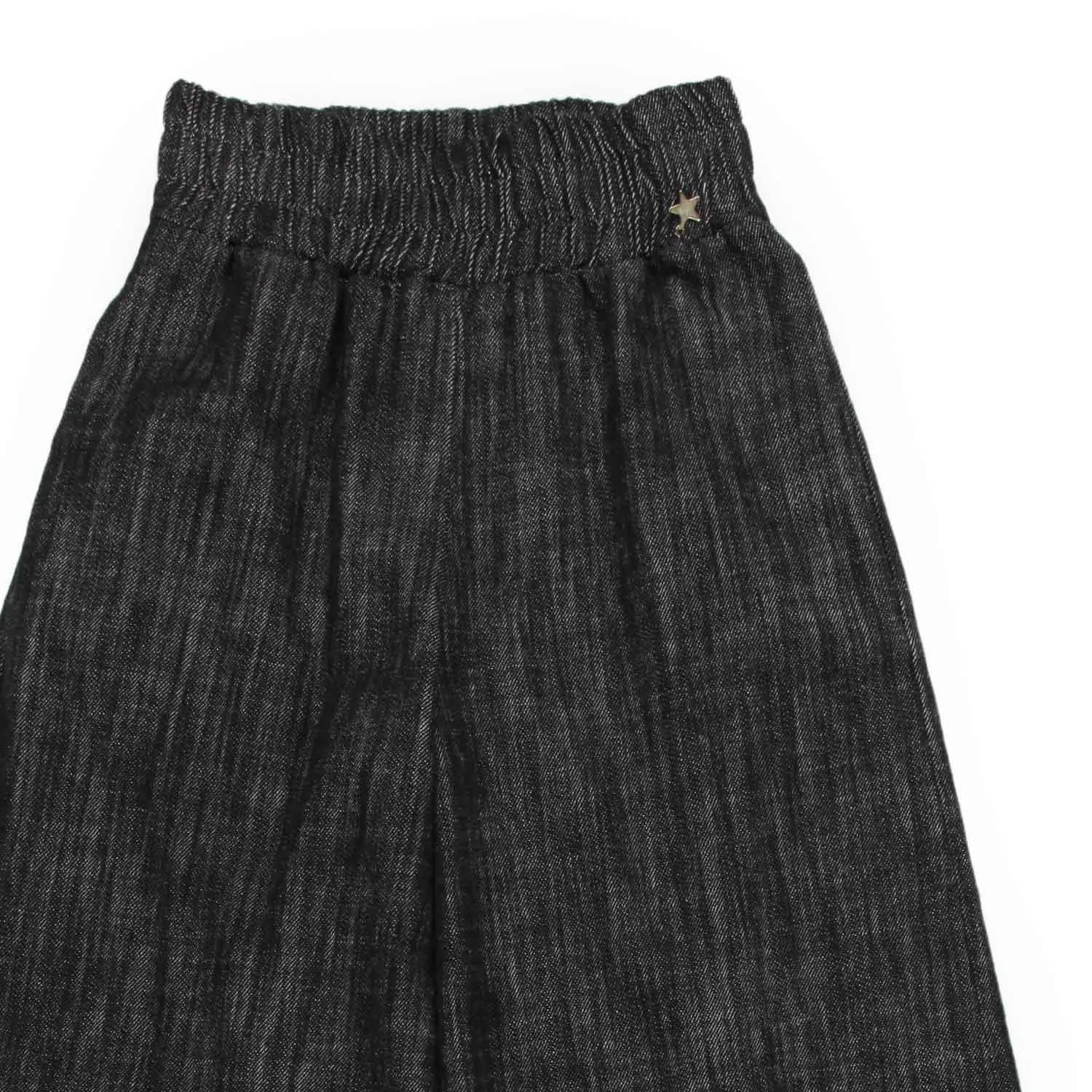 Jeans A Palazzo Nero E Grigio Donna E Teen