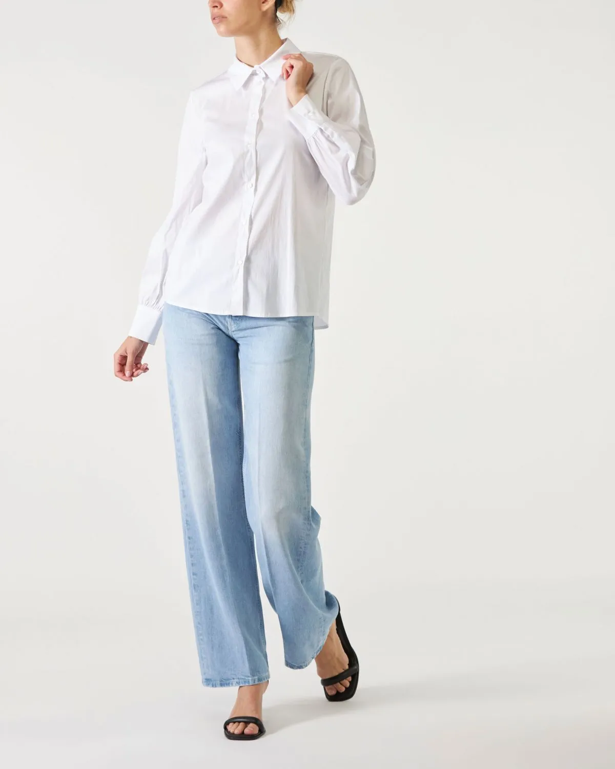 Jeans Jacklyn Dondup wide leg a palazzo di colore blu chiaro