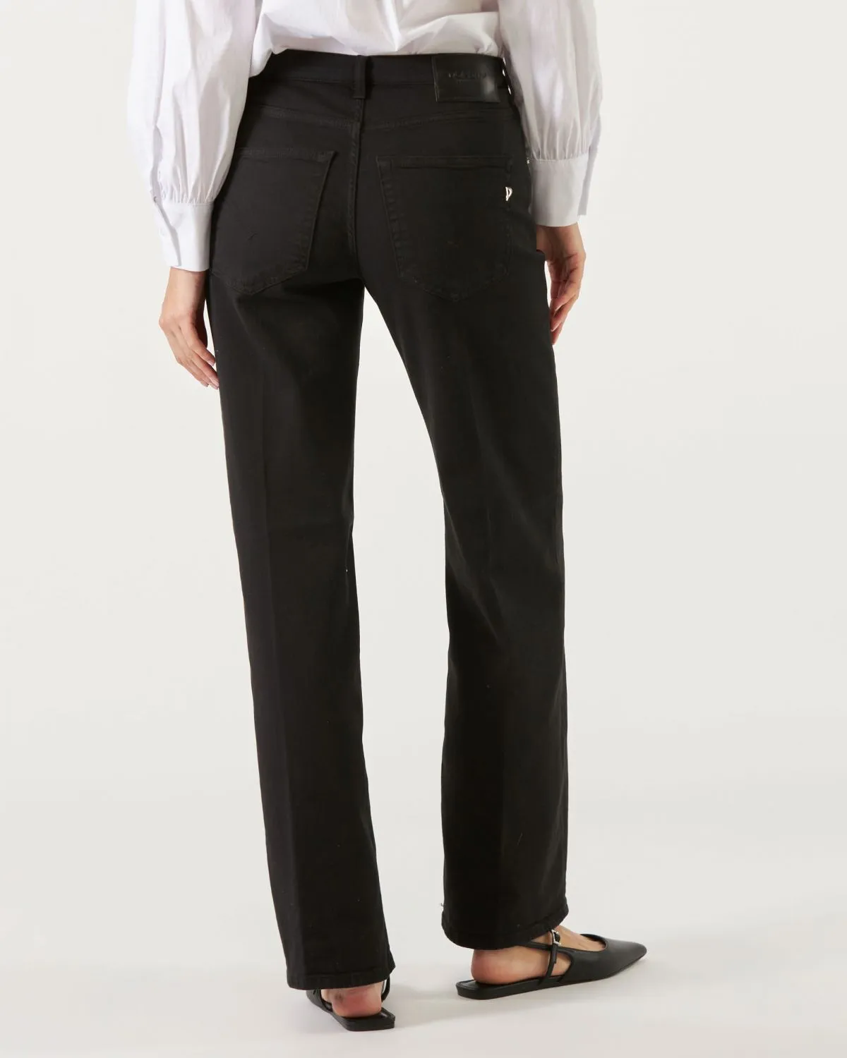 Jeans Jacklyn Dondup wide leg a palazzo di colore nero