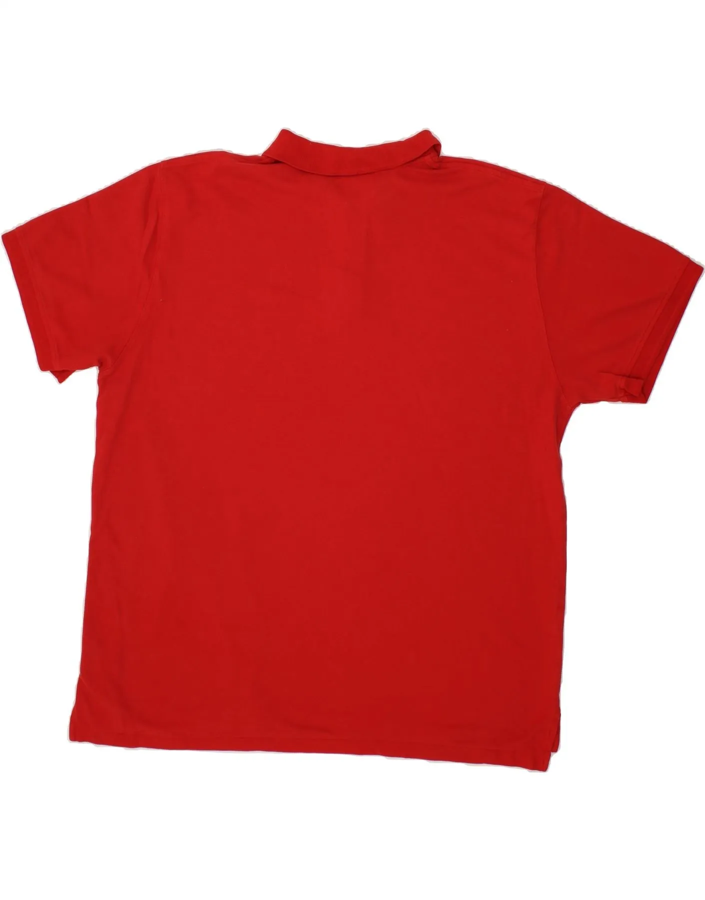 L.L.BEAN Mens Loose Fit Polo Shirt 2XL Red Cotton