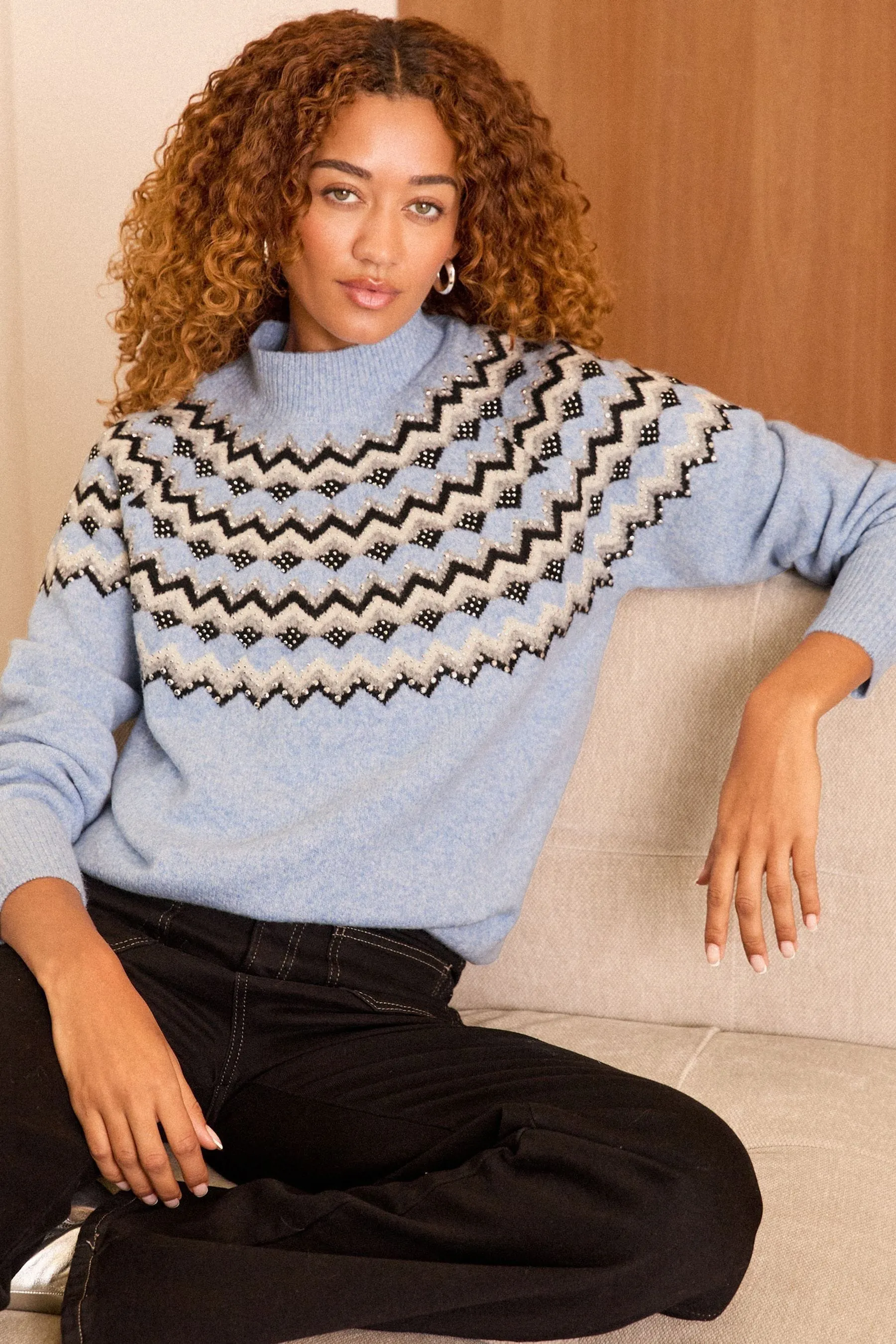 Love & Roses Cosy Girocollo Longline Maglione    