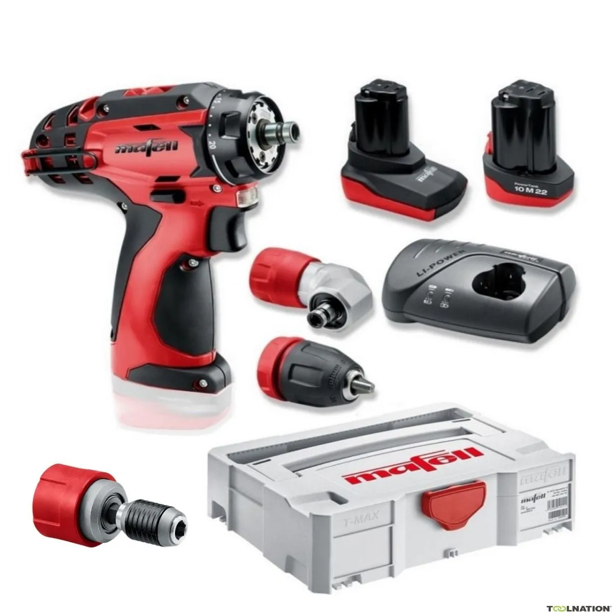 Mafell 1P0246 A 10 M Avvitatore Accu 10,8V 4,0/2,0Ah Li-Ion + Portabit a cambio rapido A-SBH