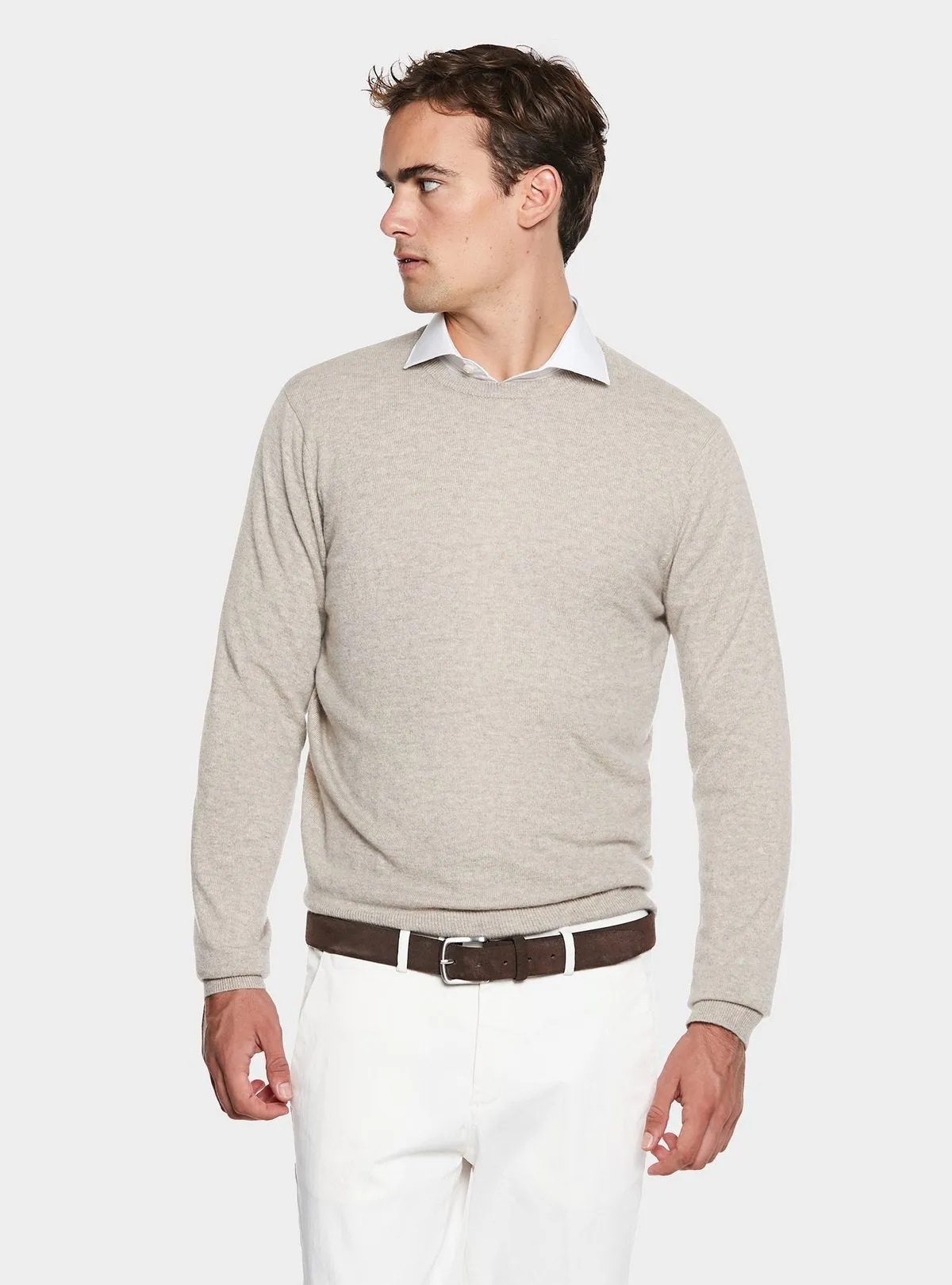   Maglia girocollo in puro cashmere      