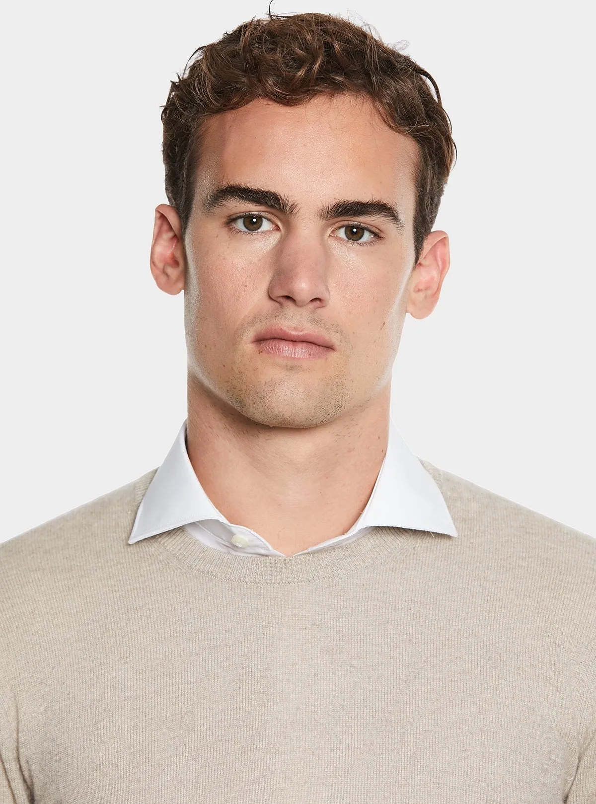   Maglia girocollo in puro cashmere      