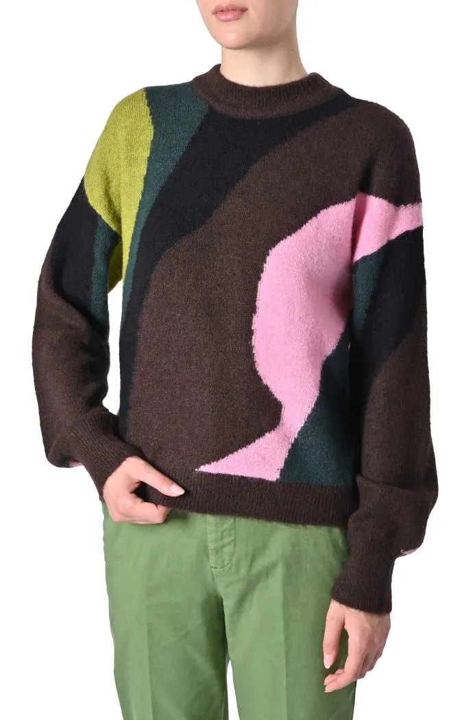 Maglia Martine girocollo di Byoung color block