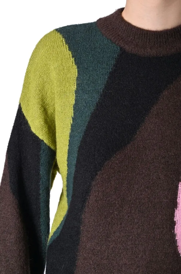 Maglia Martine girocollo di Byoung color block