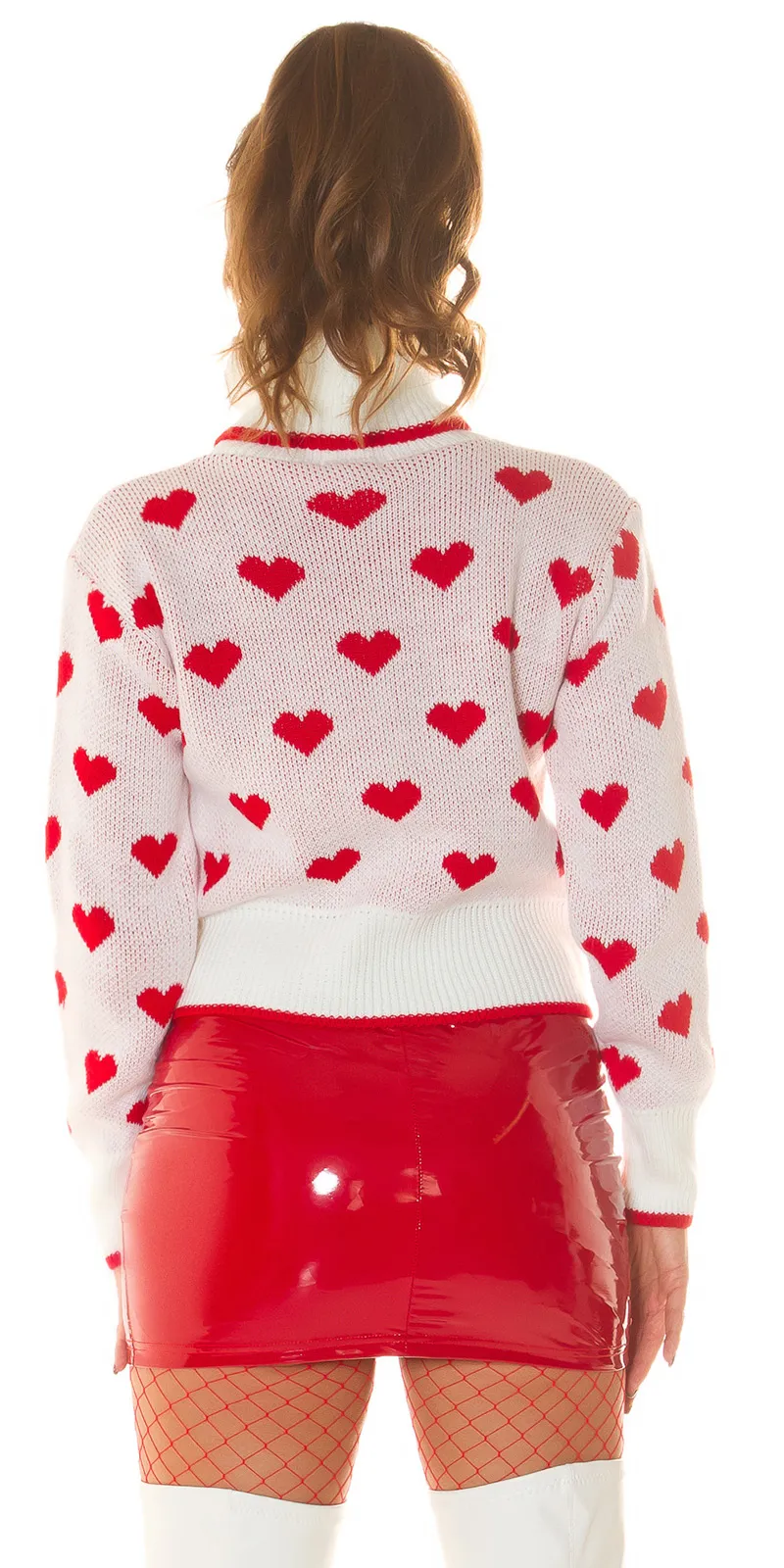 Maglione / Pullover elegante e sexy MAI080 bianco