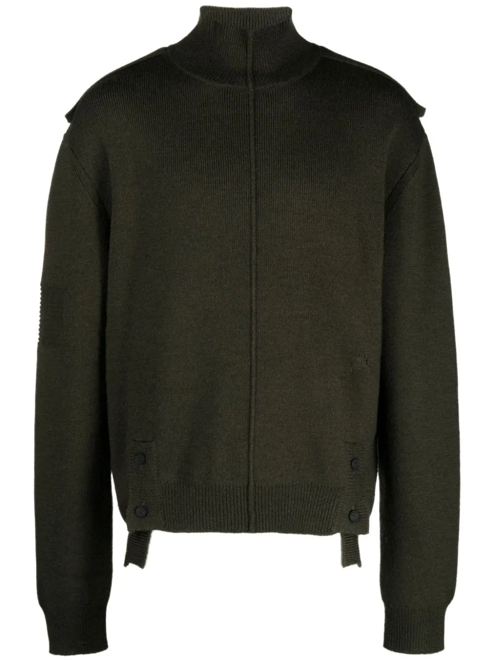 Maglione a collo alto in verde - uomo