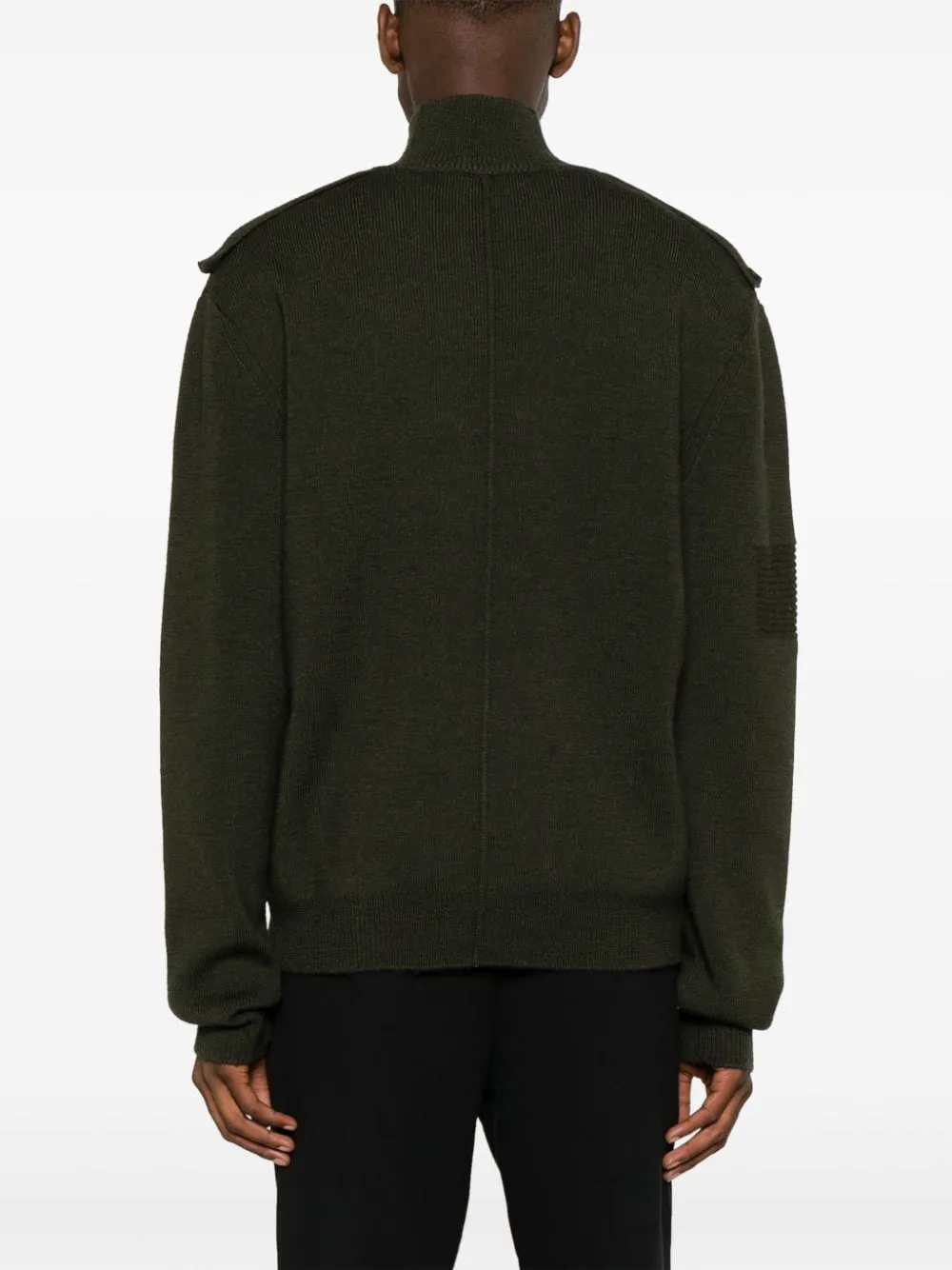 Maglione a collo alto in verde - uomo