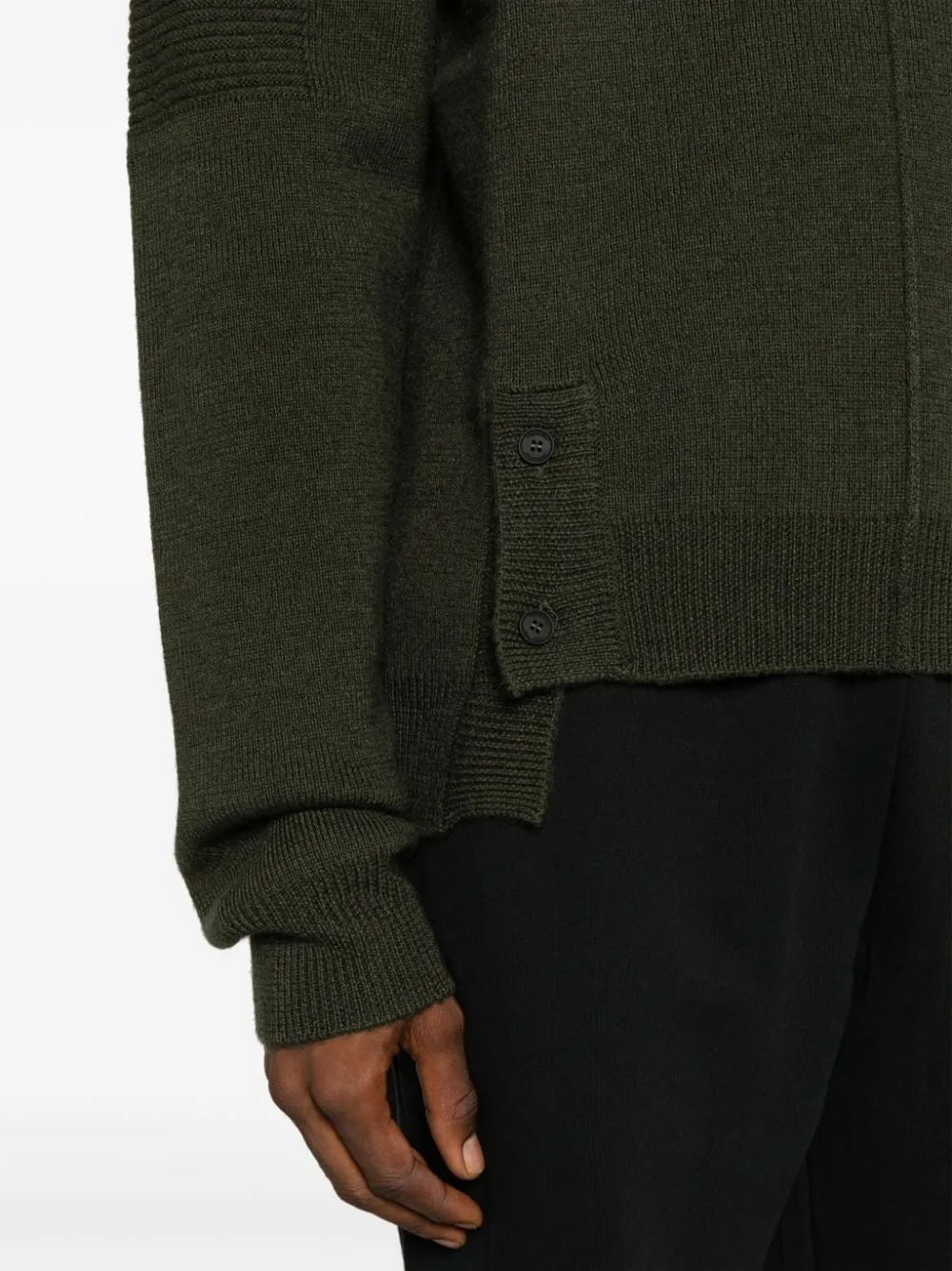 Maglione a collo alto in verde - uomo