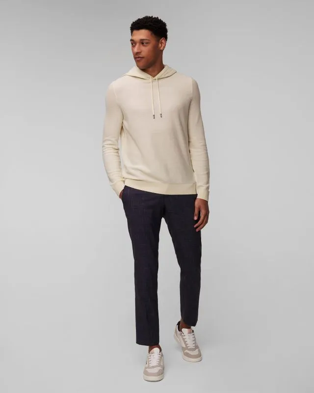 Maglione bianco da uomo Hugo Boss Trapani