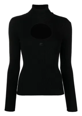 Maglione con cut-out in nero - donna