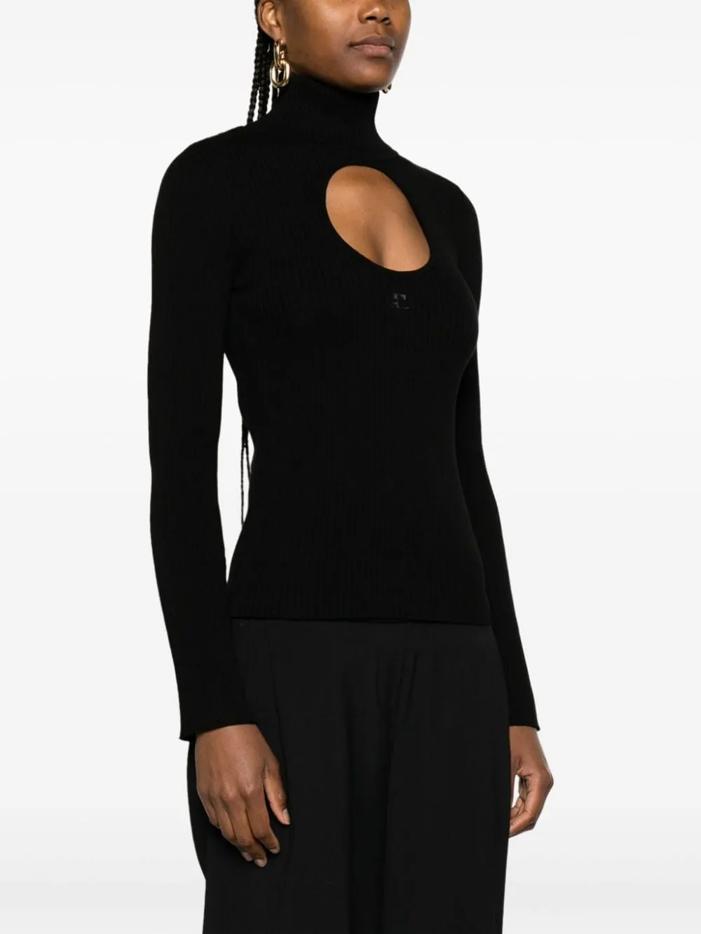 Maglione con cut-out in nero - donna