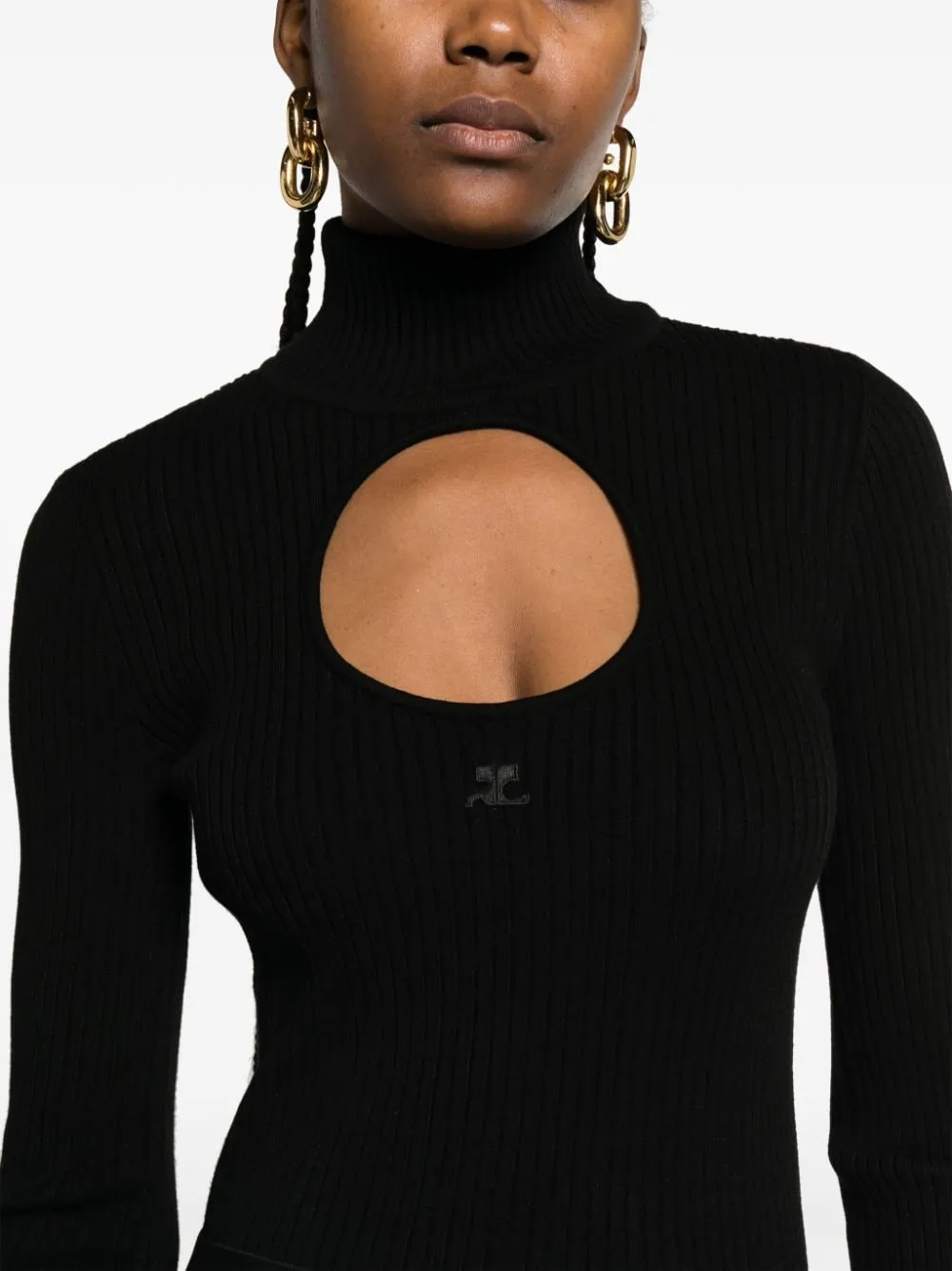 Maglione con cut-out in nero - donna