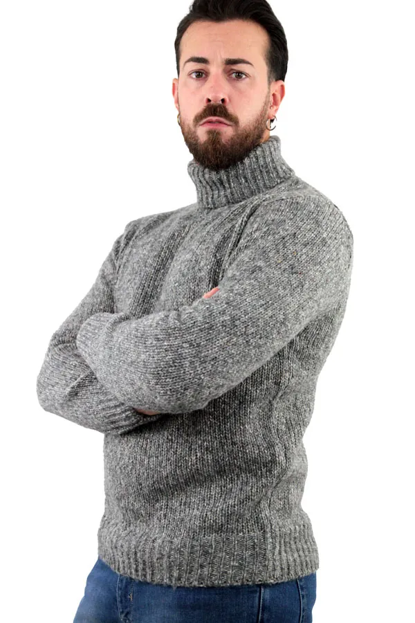 MAGLIONE DOLCEVITA MELANGE GRIGIO 