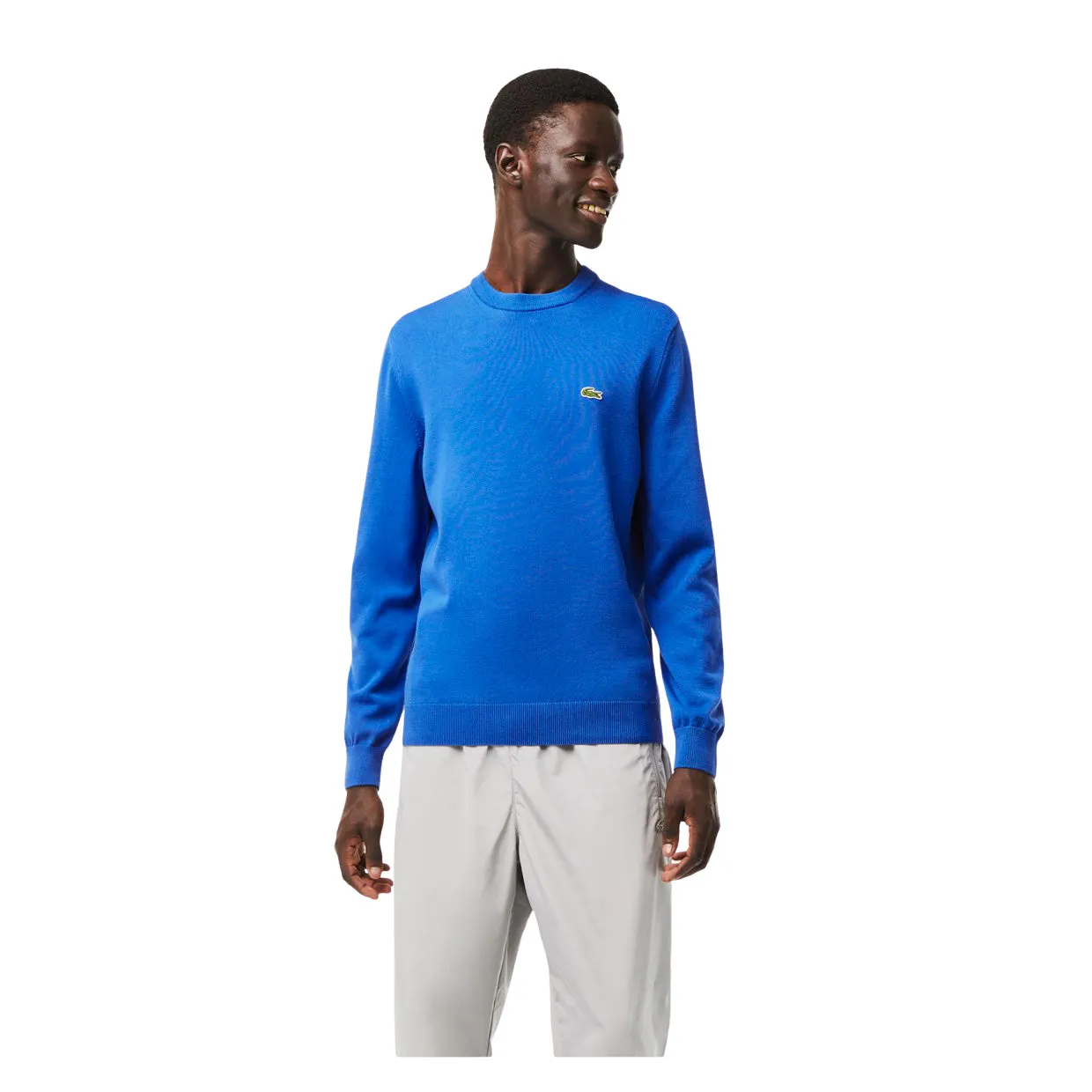 Maglione Uomo Lacoste Girocollo Blu Royal (KXB)