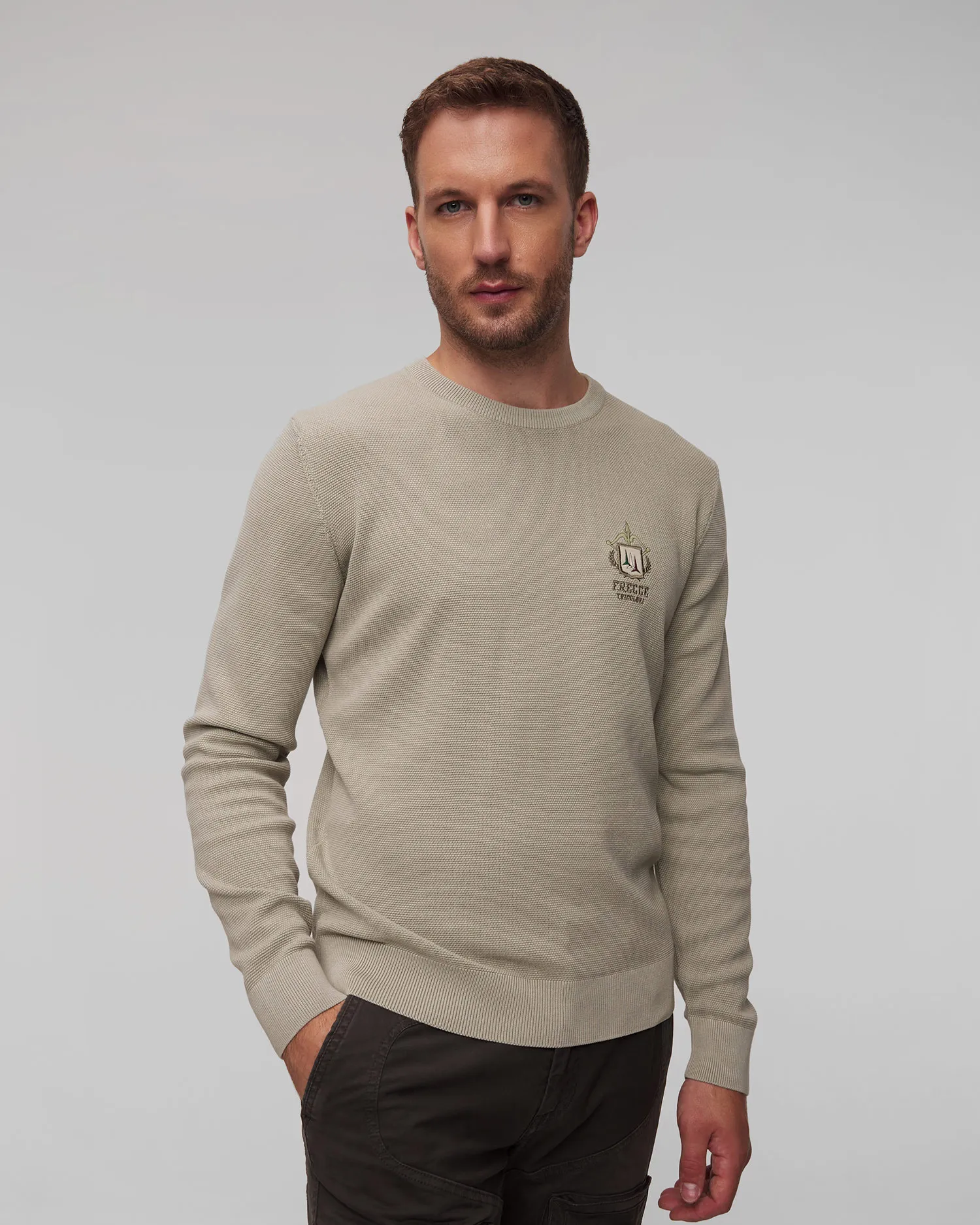 Maglione verde da uomo Aeronautica Militare 242MA1526L463-7288