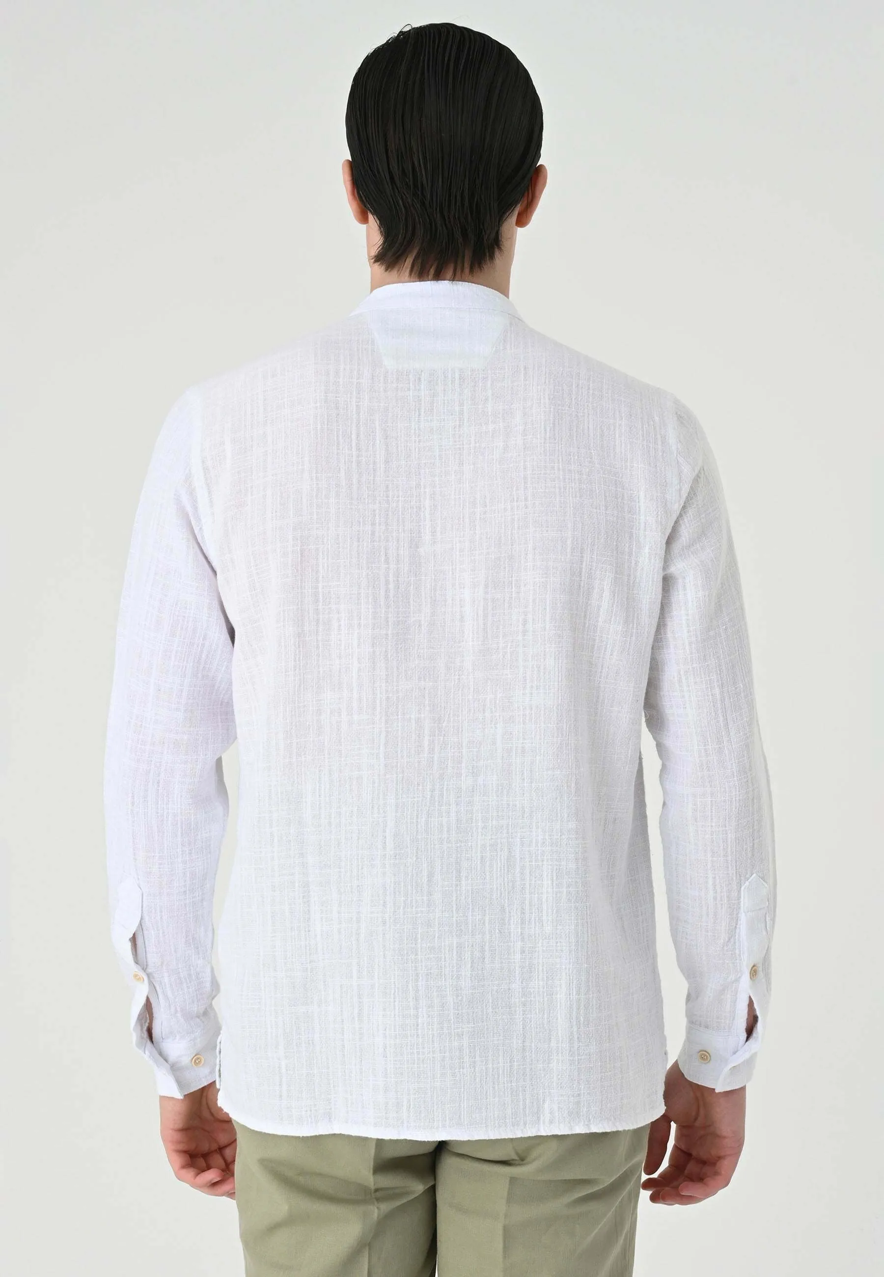MANDARIN COLLAR LONG SLEEVE   - Camicia