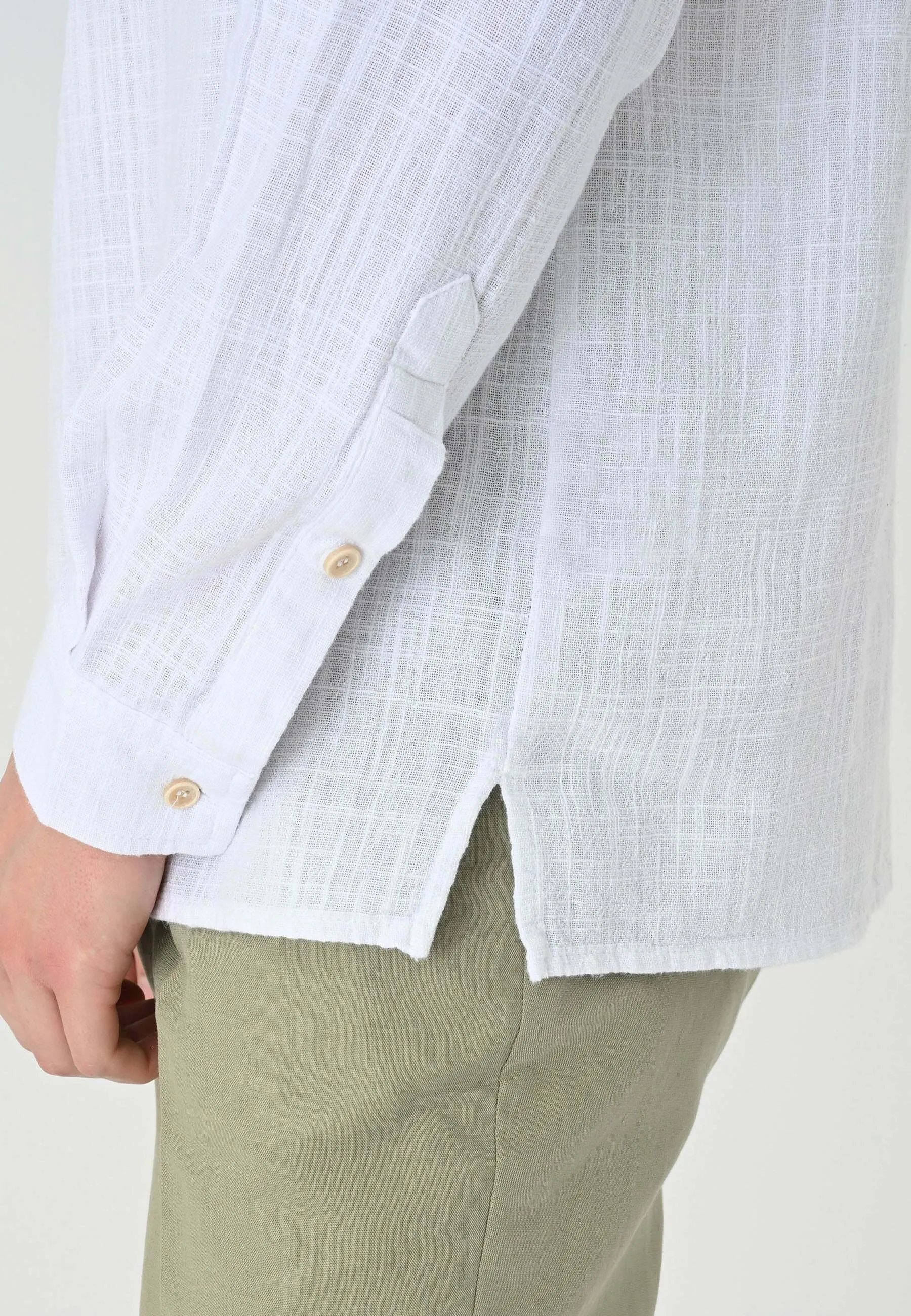MANDARIN COLLAR LONG SLEEVE   - Camicia
