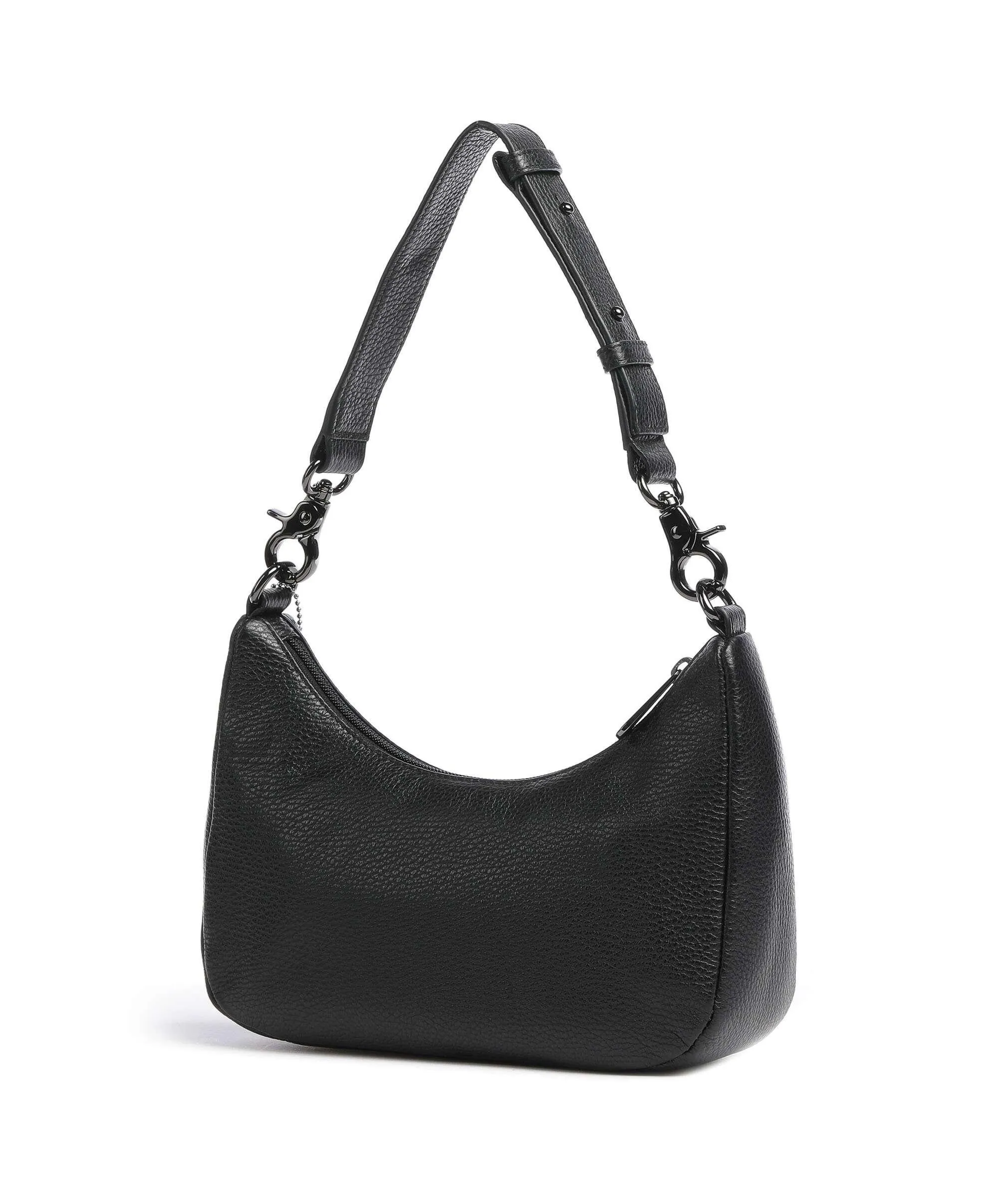  Mandarina Duck Mellow Leather Borsa a spalla pelle di vitello grana nero  