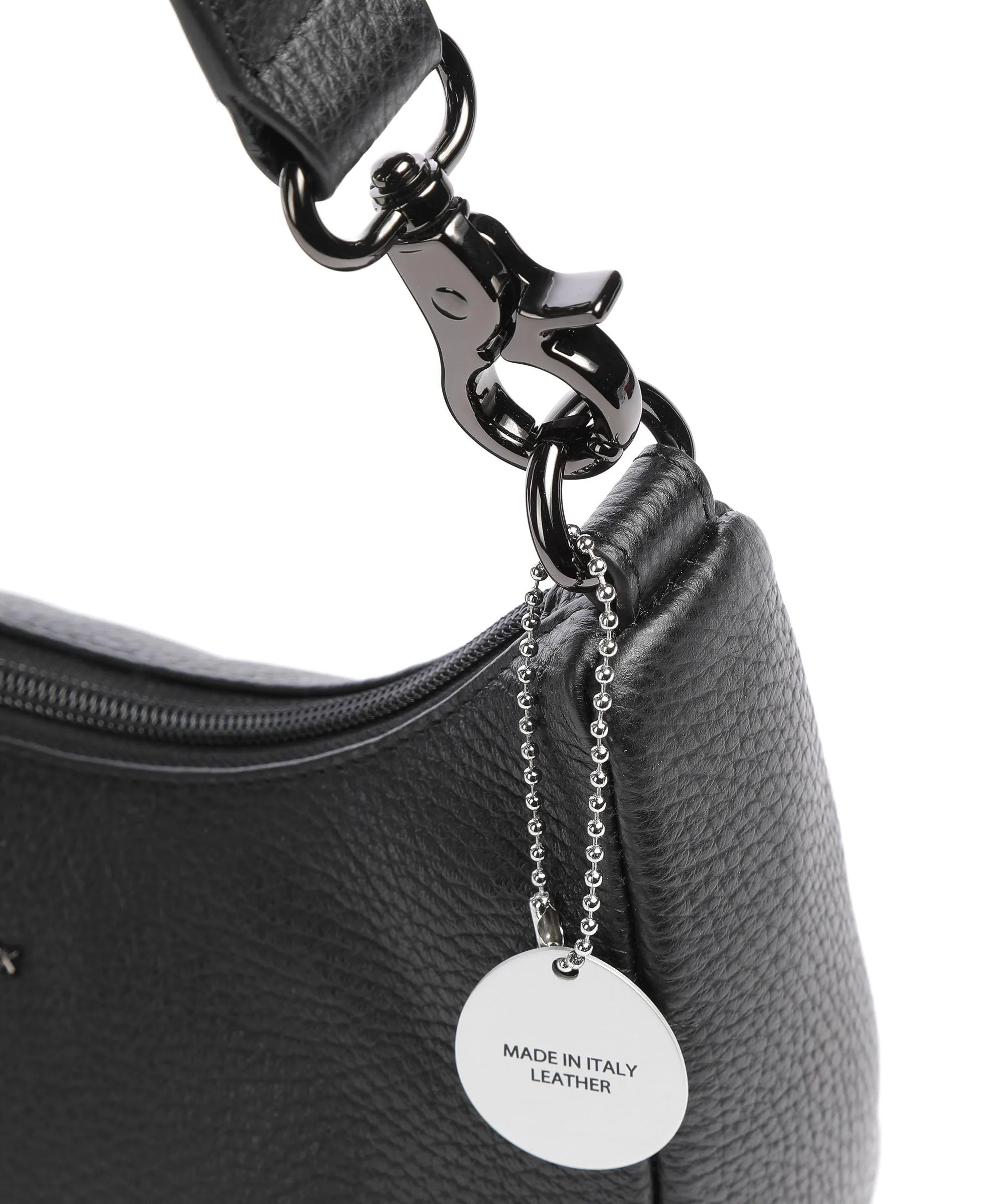  Mandarina Duck Mellow Leather Borsa a spalla pelle di vitello grana nero  