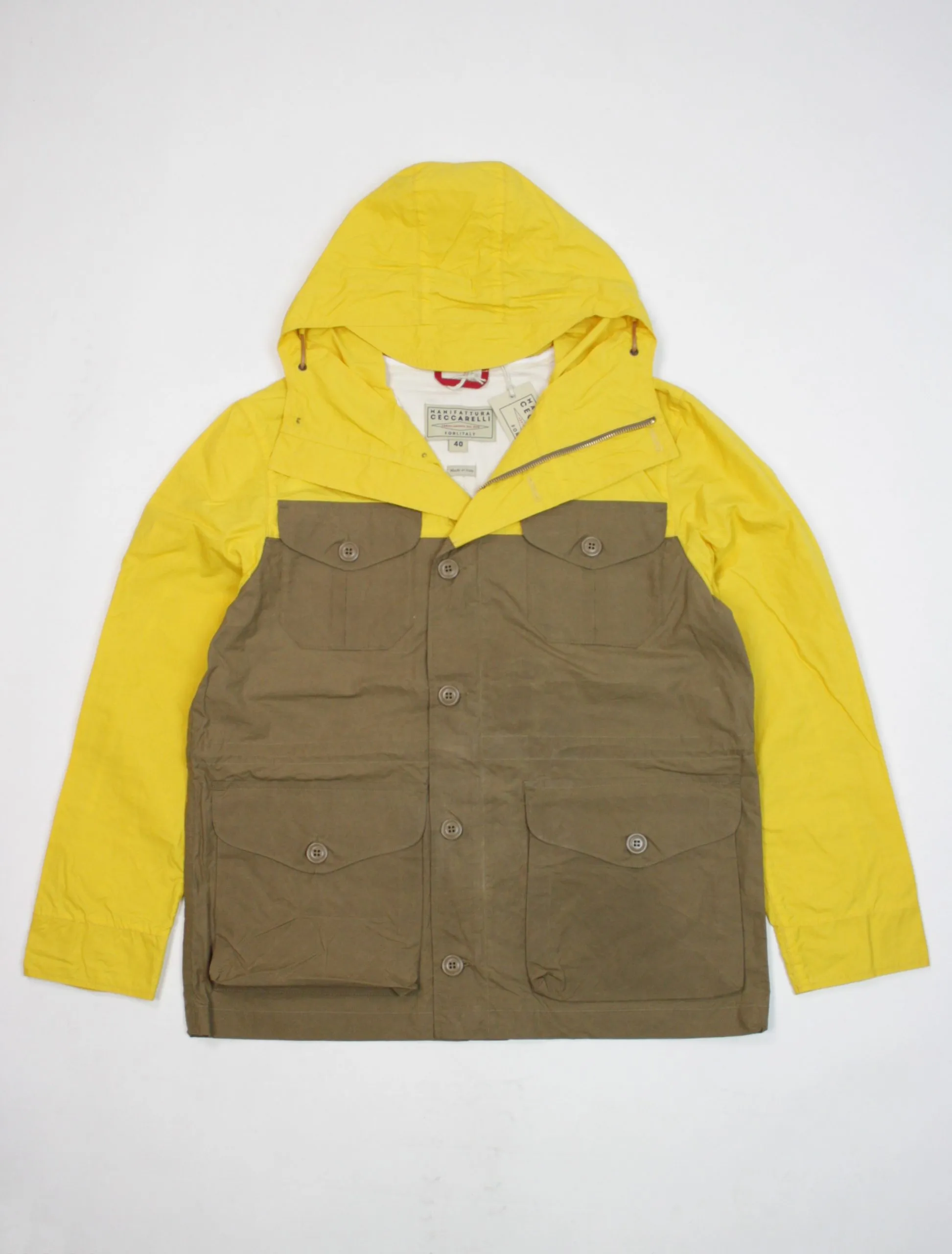 Manifattura Ceccarelli Weekender Coat Two Tone Yellow Tan