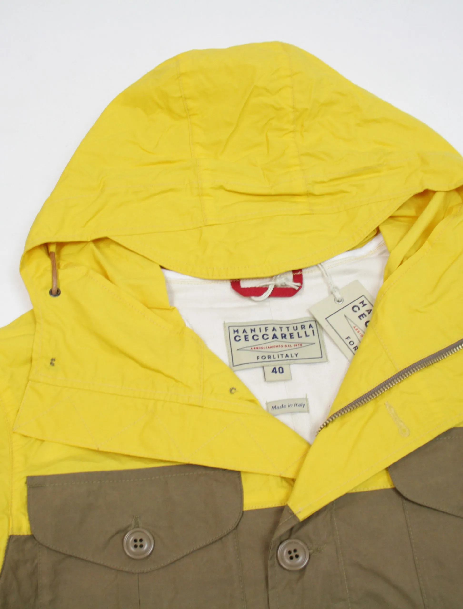 Manifattura Ceccarelli Weekender Coat Two Tone Yellow Tan