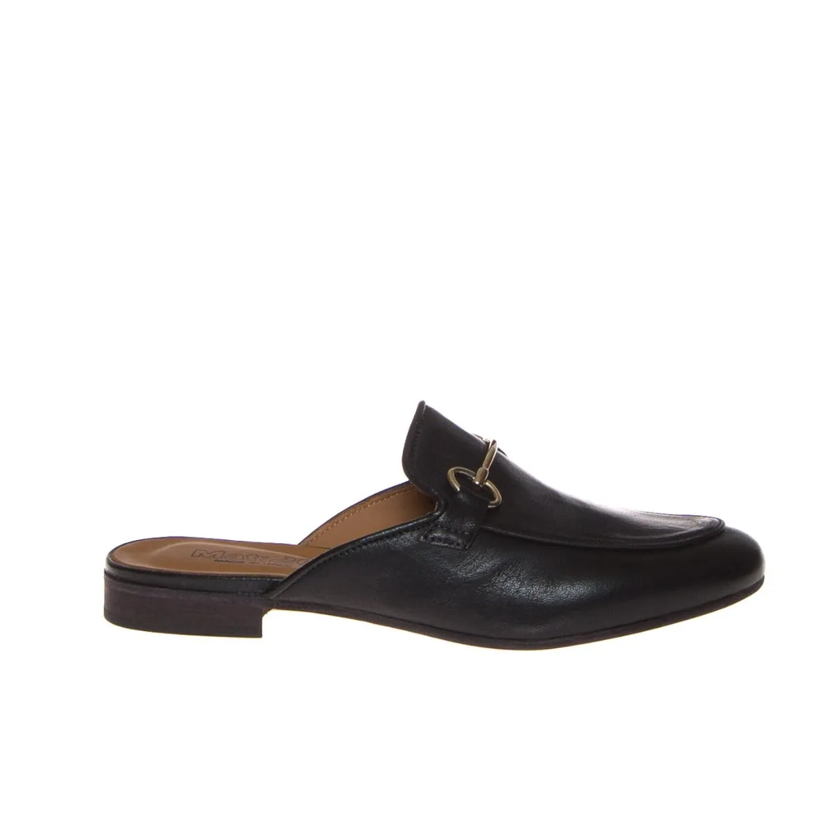 MAT20 3377 WEST MULE DONNA PELLE NERO  