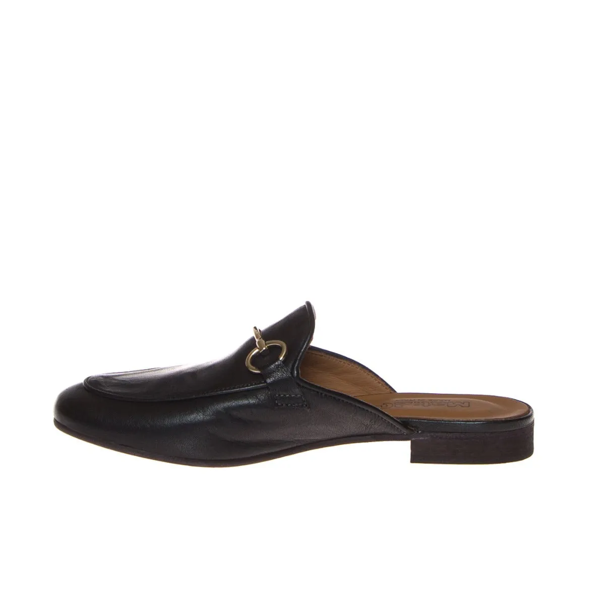 MAT20 3377 WEST MULE DONNA PELLE NERO  