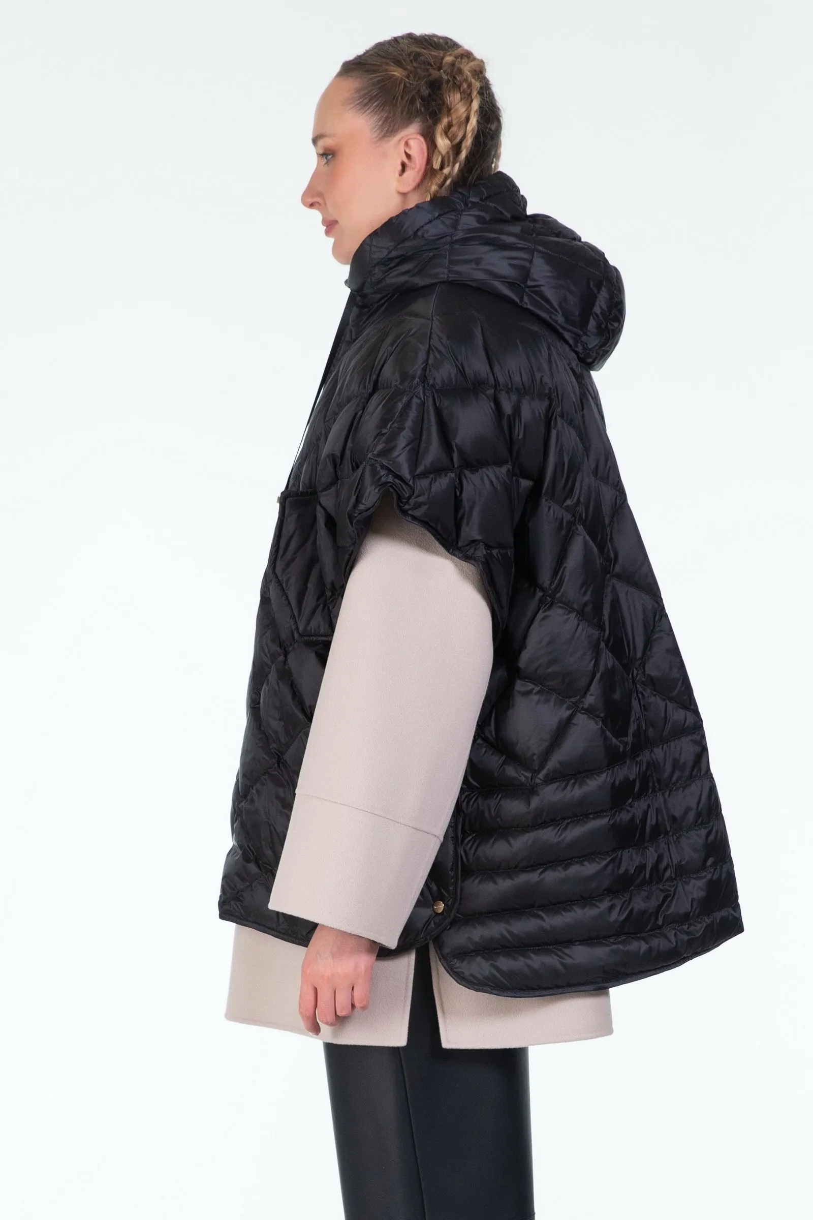 MAX MARA THE CUBE mantella con cappuccio in tela antigoccia TREMAN