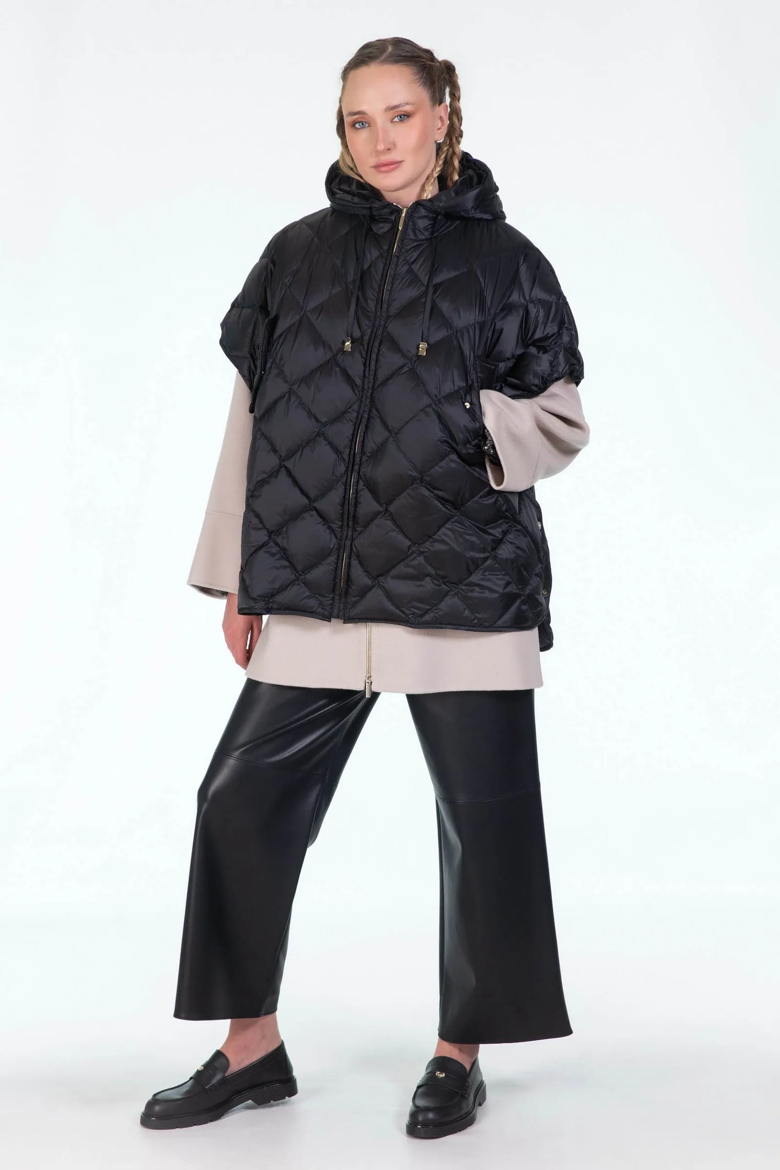 MAX MARA THE CUBE mantella con cappuccio in tela antigoccia TREMAN