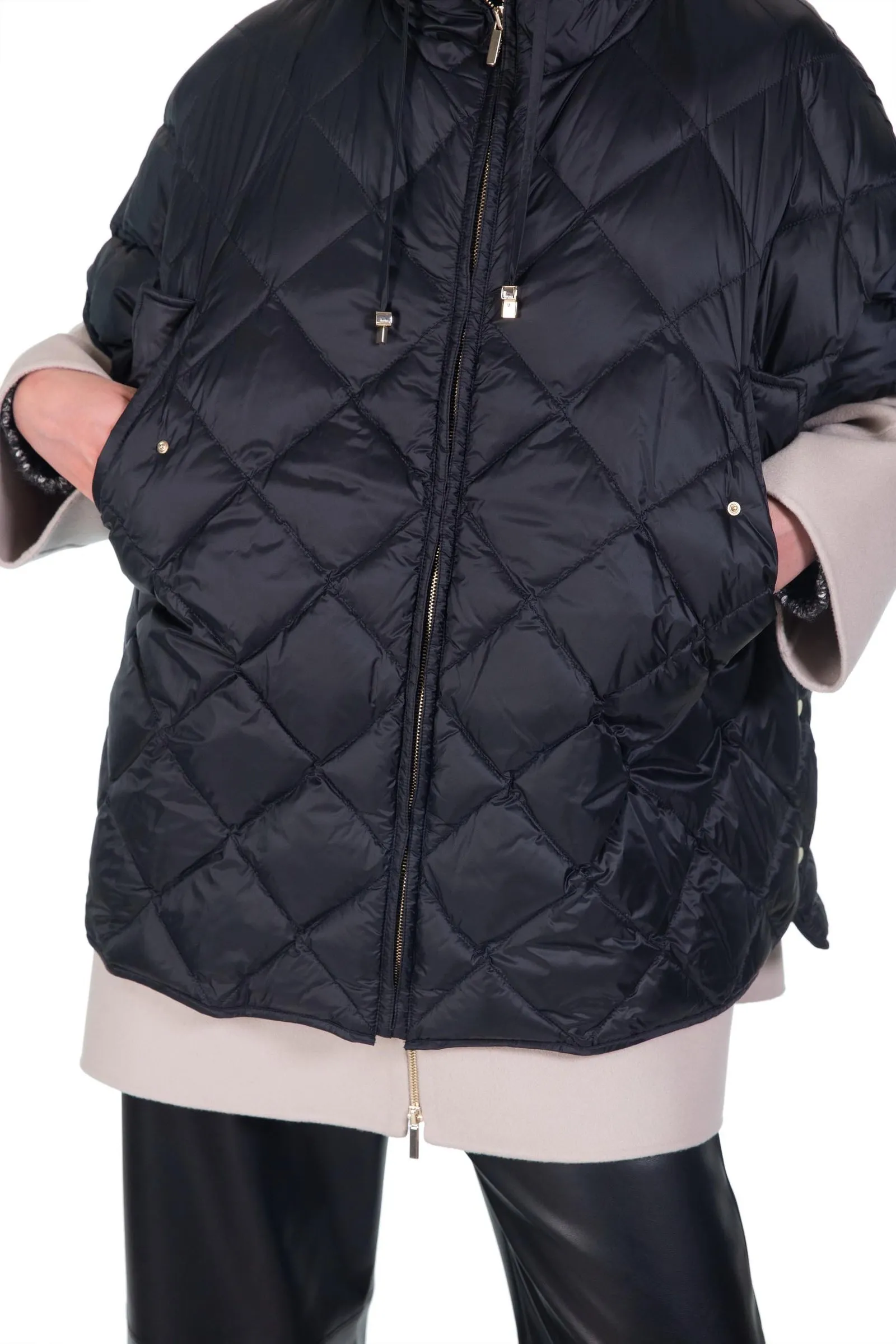 MAX MARA THE CUBE mantella con cappuccio in tela antigoccia TREMAN