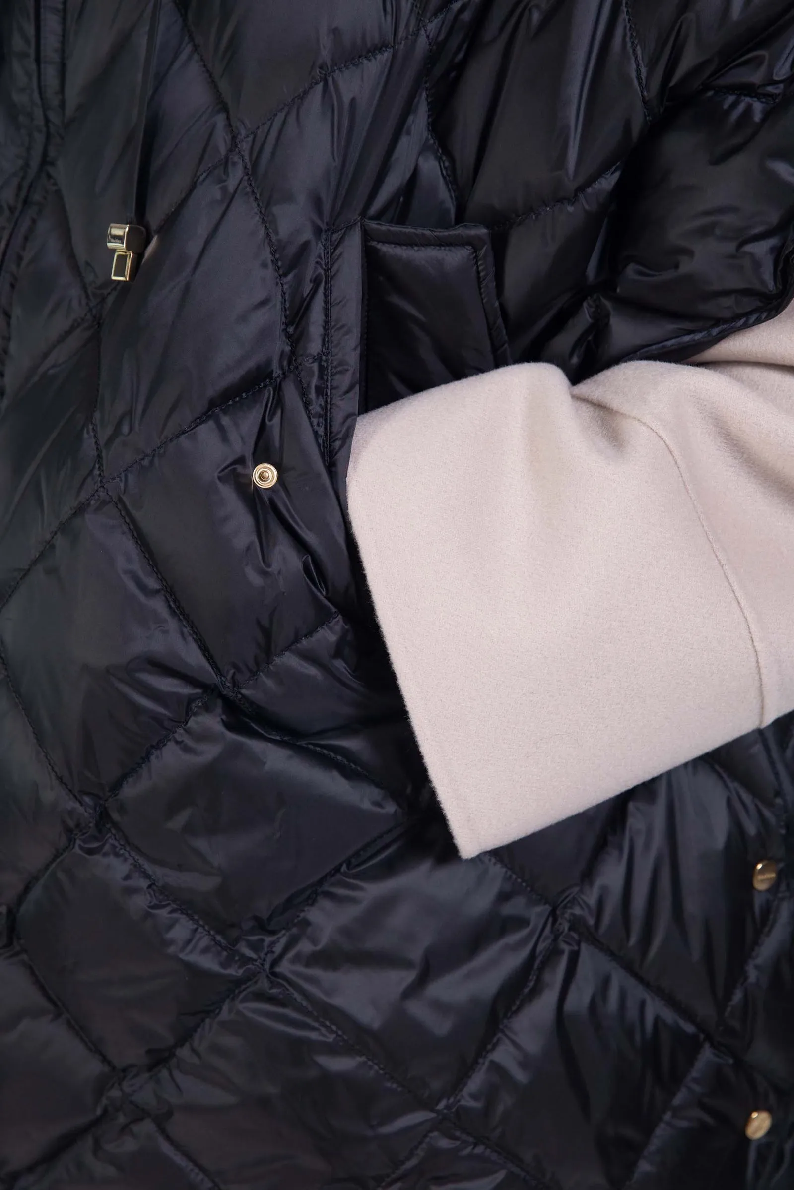 MAX MARA THE CUBE mantella con cappuccio in tela antigoccia TREMAN