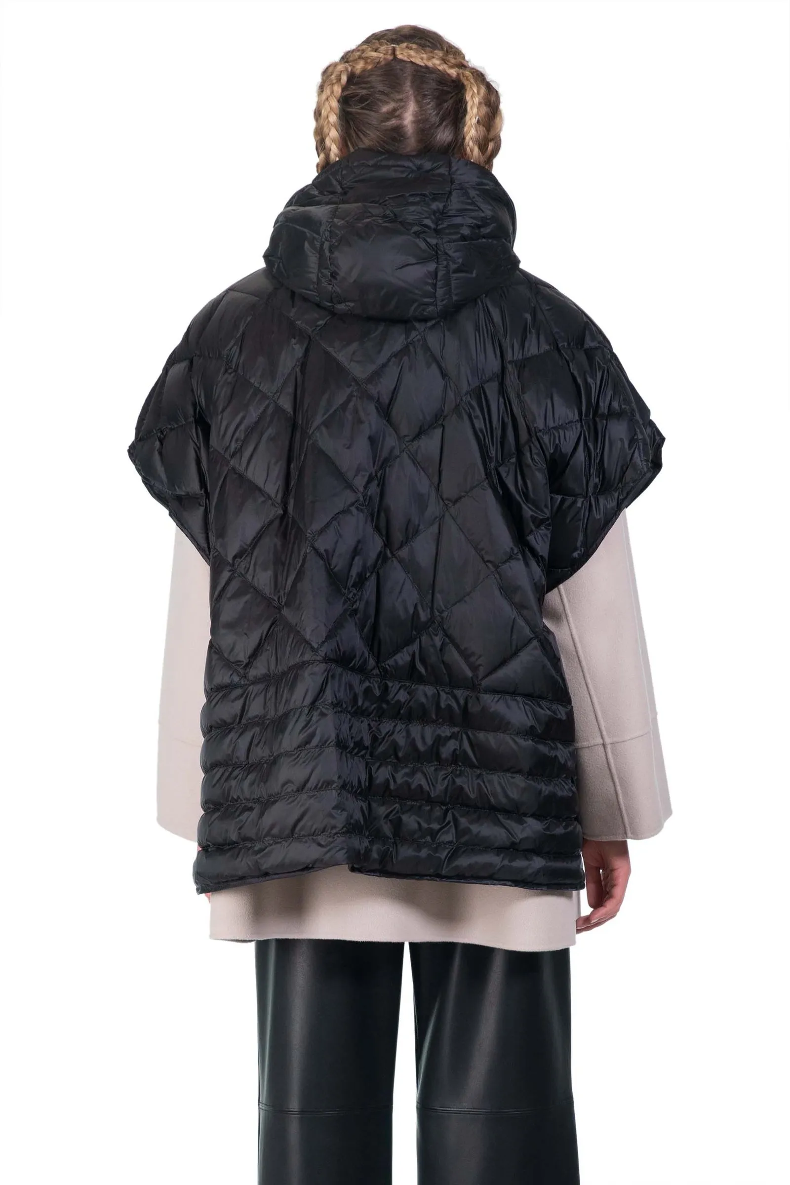 MAX MARA THE CUBE mantella con cappuccio in tela antigoccia TREMAN