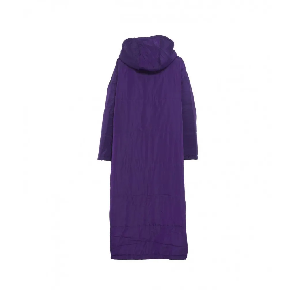 Maxi piumino con stampa Purple viola