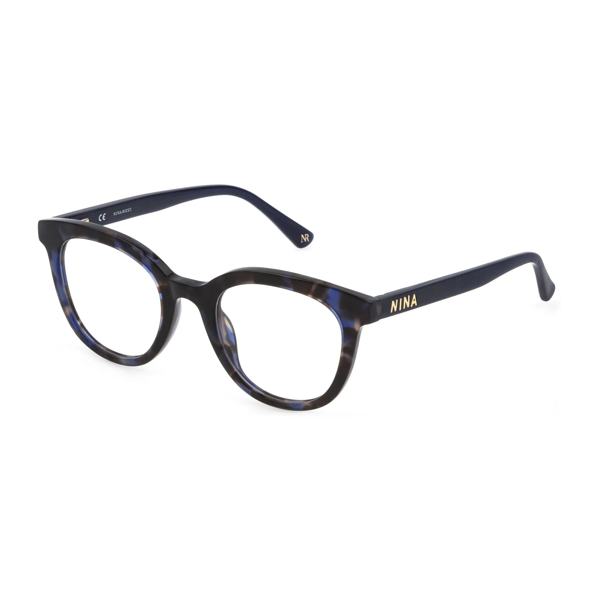   Nina Ricci VNR253 - 0L93 Avana Blu Lucido | Occhiale Da Vista Donna 