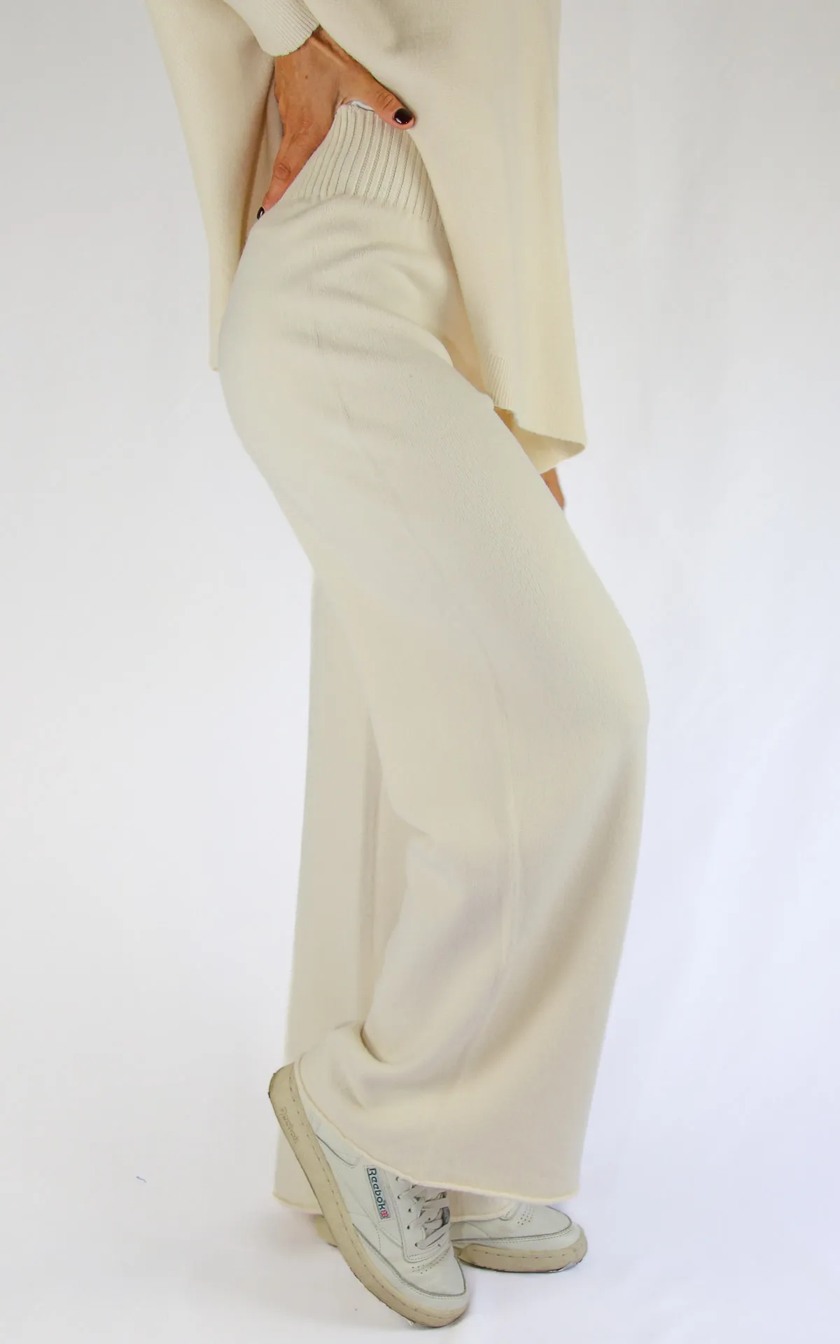 Off-On – pantalone in maglia – burro
