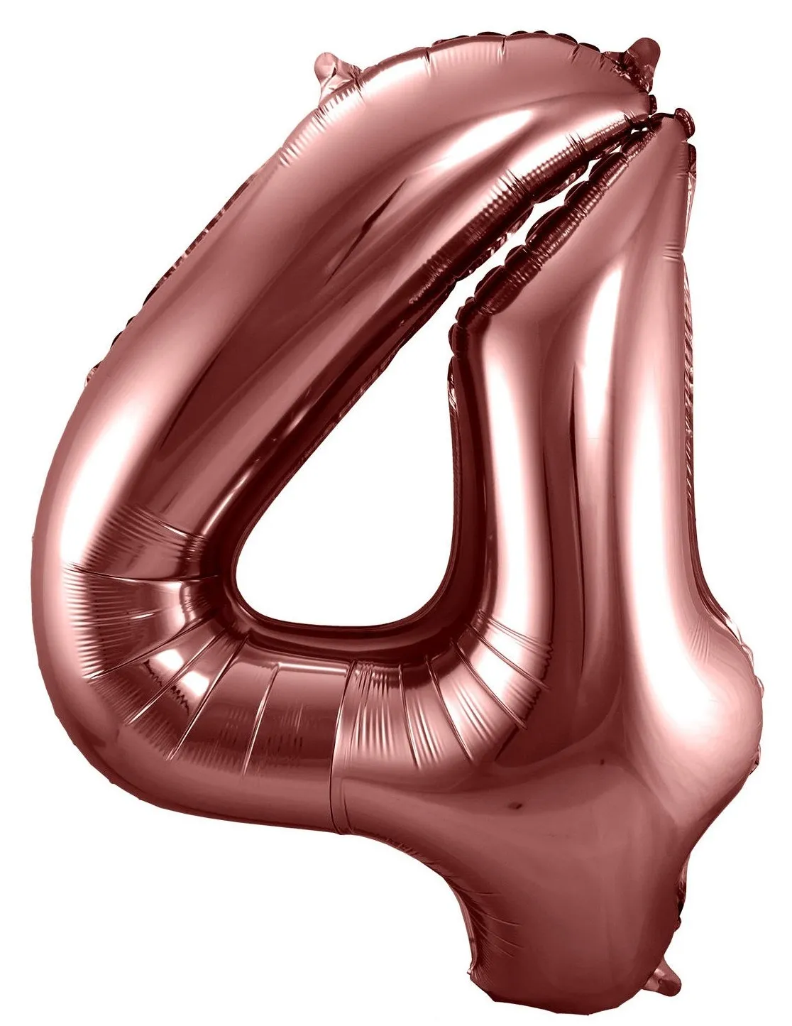 Palloncino numero 4 in metallo oro rosa 86cm