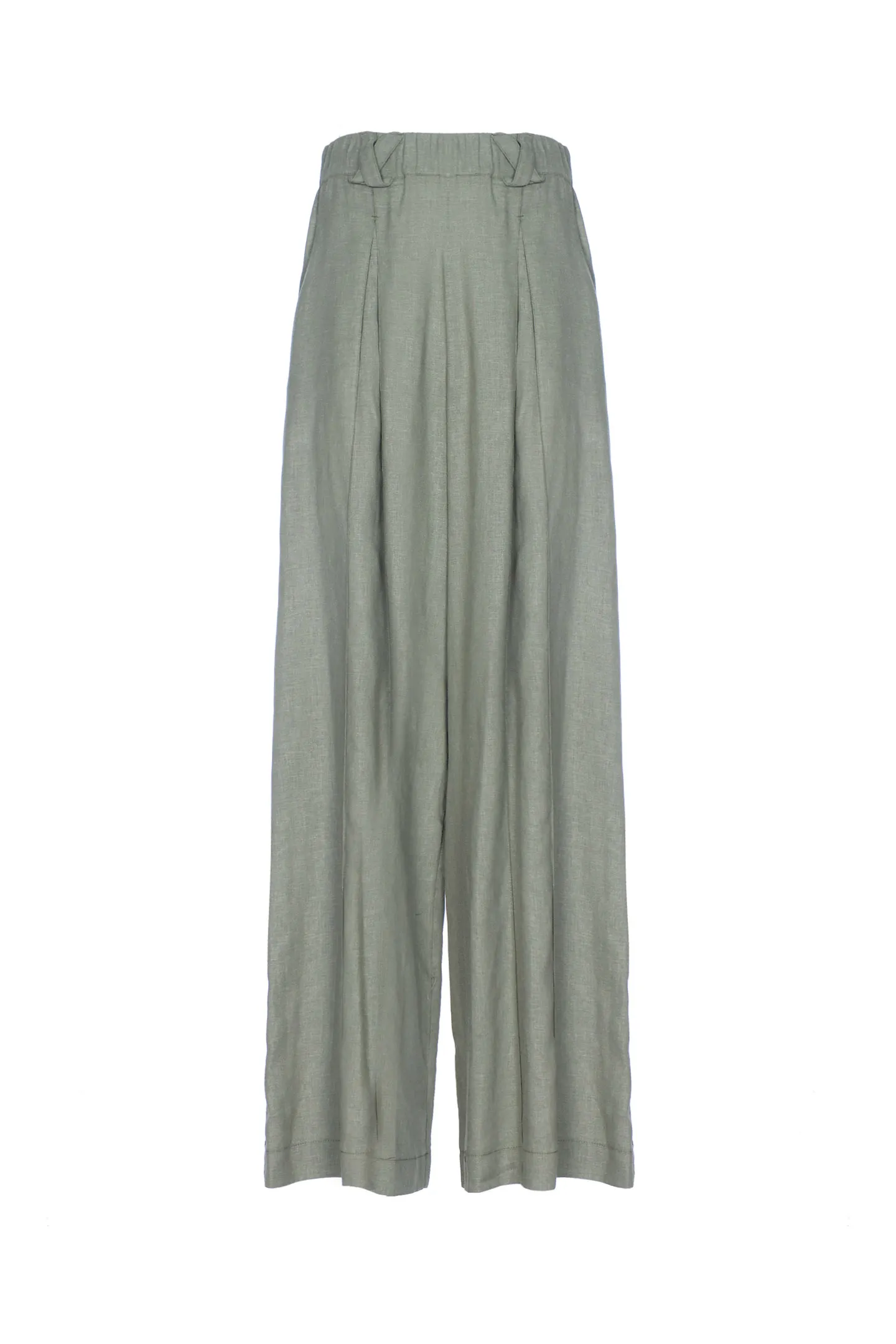 PANTALONE PALAZZO + PENCES TELA M/LINO TU