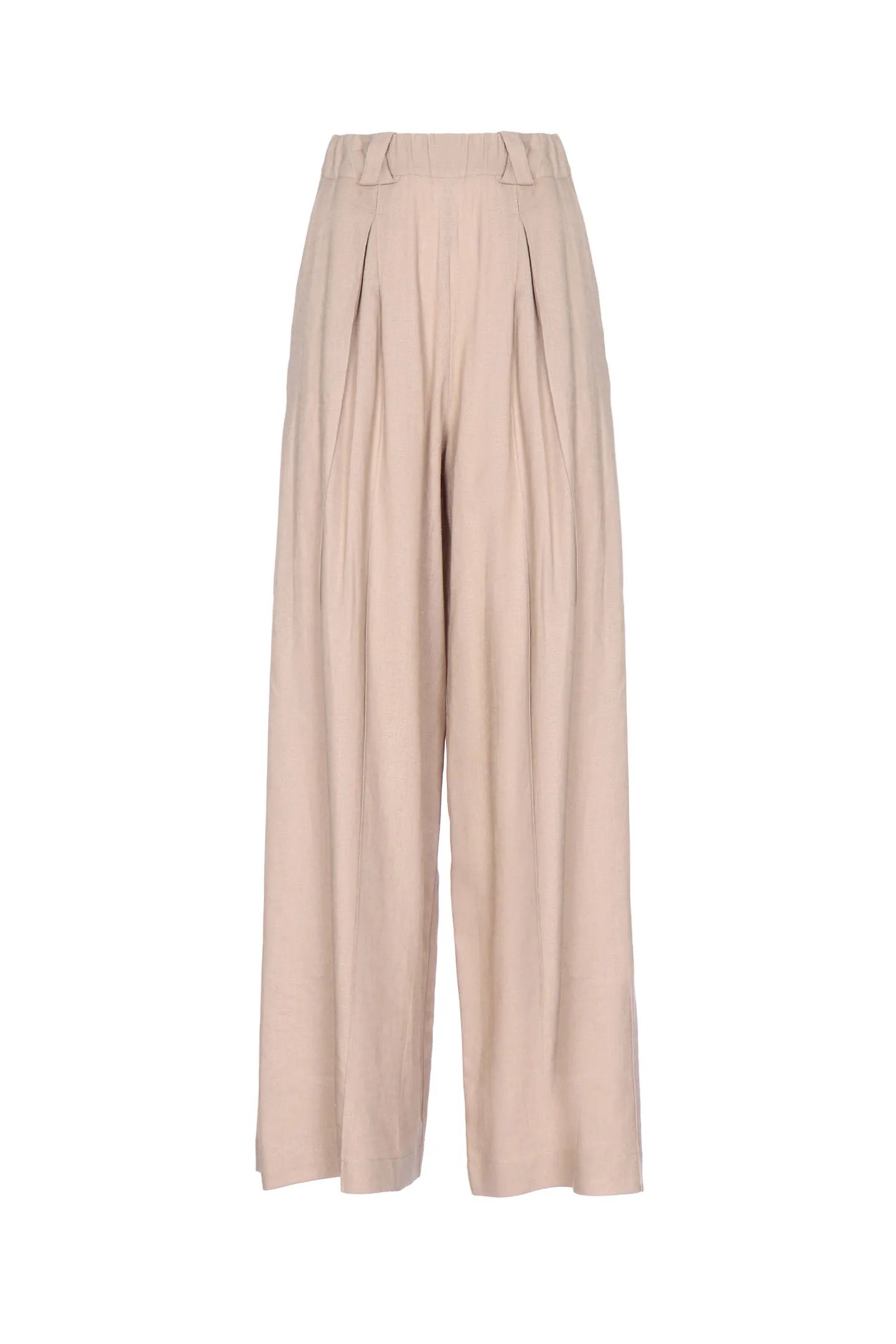 PANTALONE PALAZZO + PENCES TELA M/LINO TU