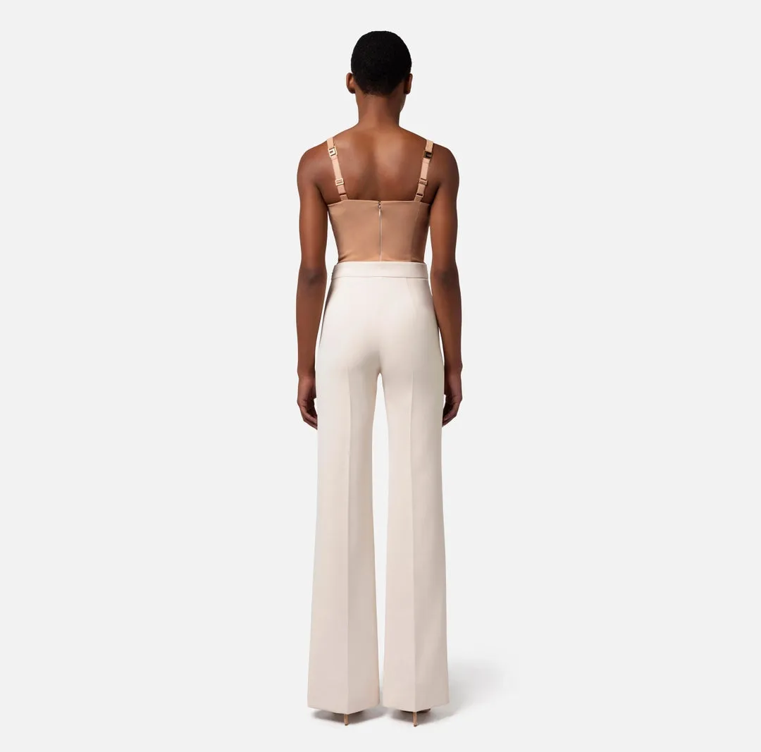 Pantalone palazzo in crêpe stretch Elisabetta Franchi PAT1541E2