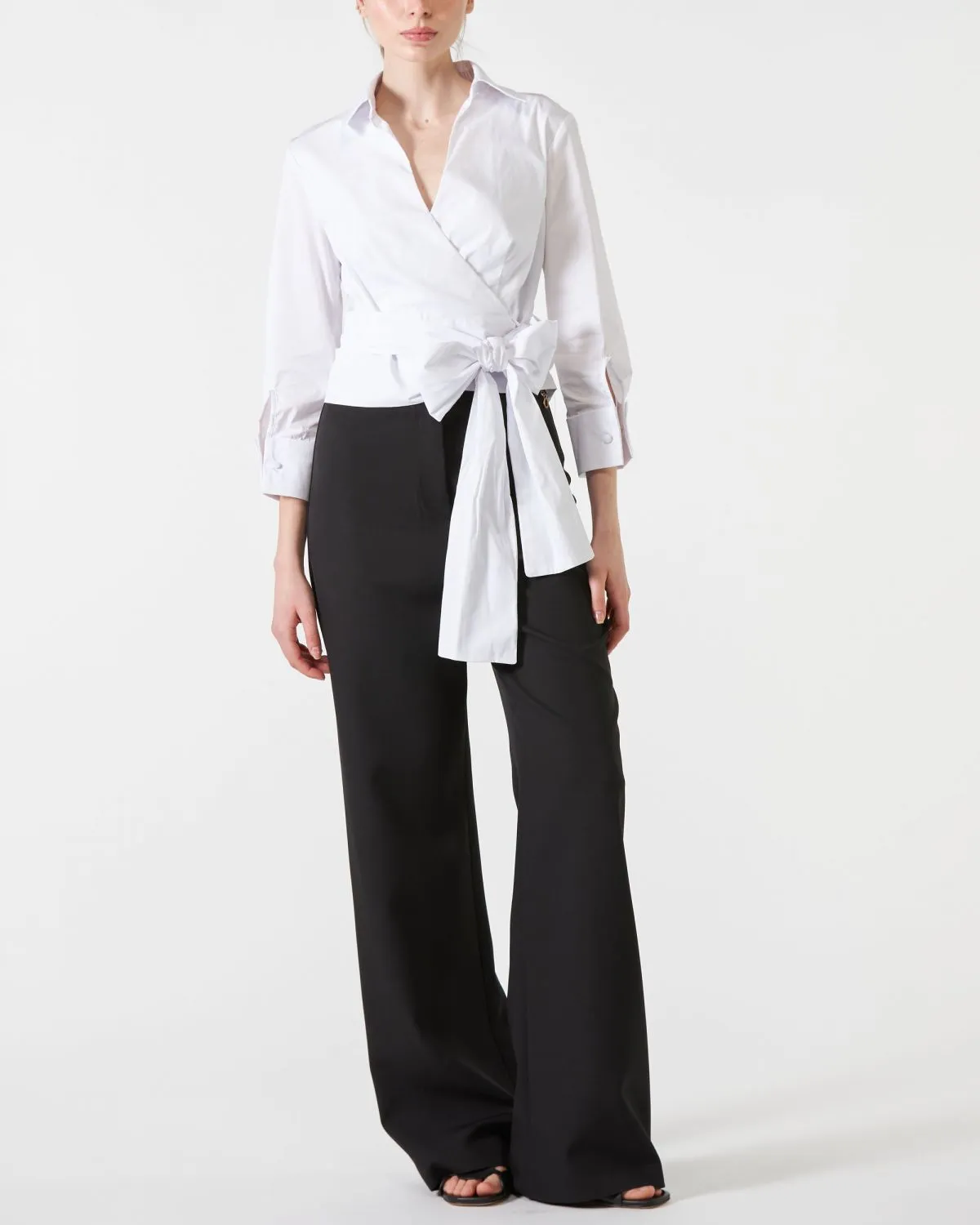 Pantalone Sui Relish vita alta a palazzo di colore nero