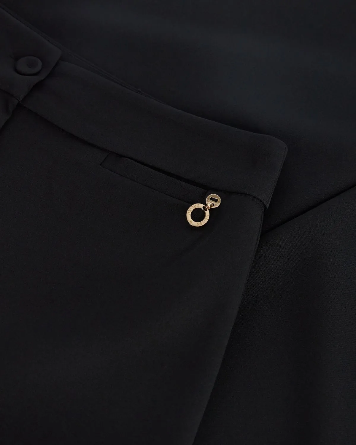 Pantalone Sui Relish vita alta a palazzo di colore nero